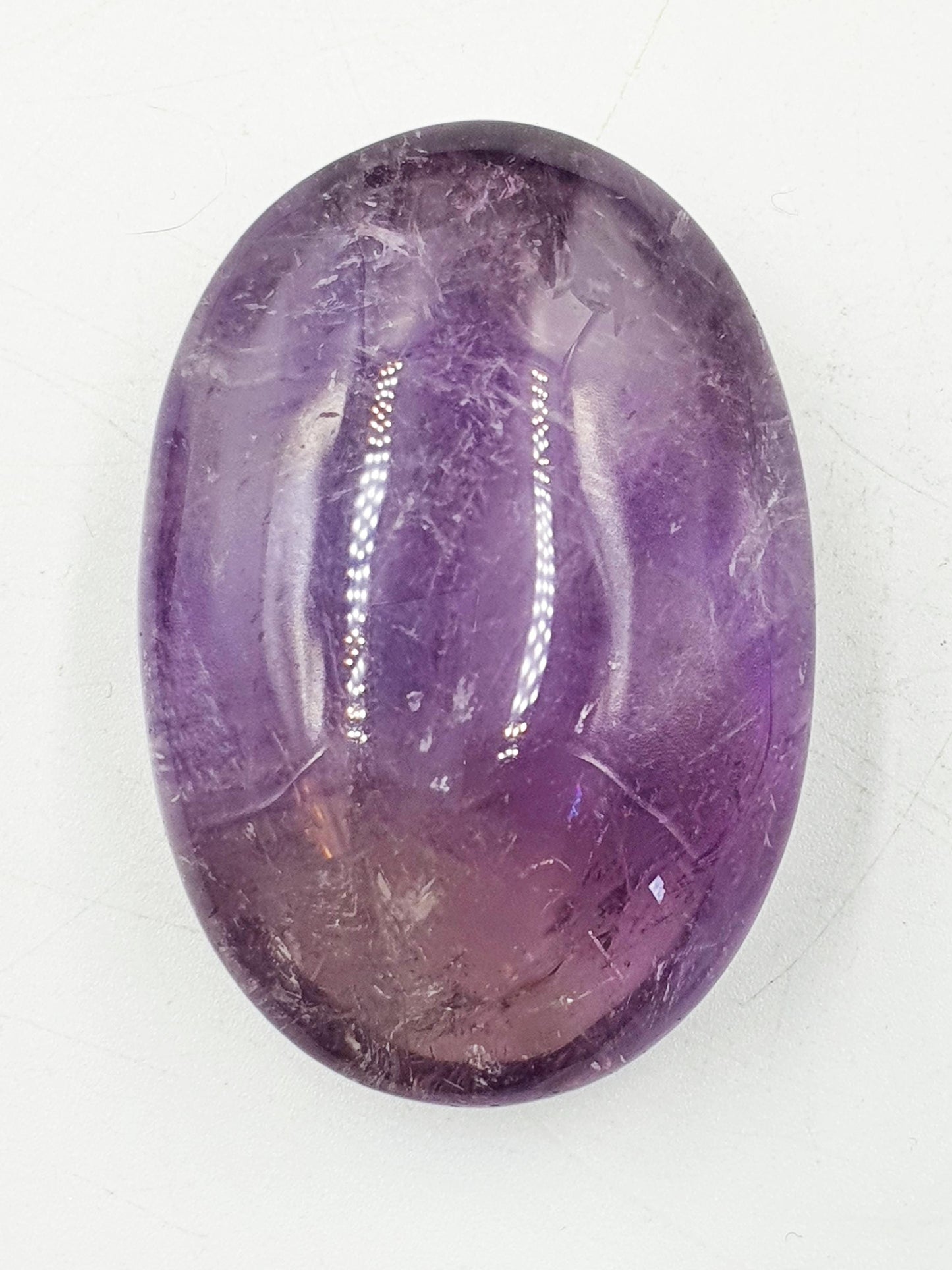 Sparkly Light Amethyst Palm with rainbow flashes