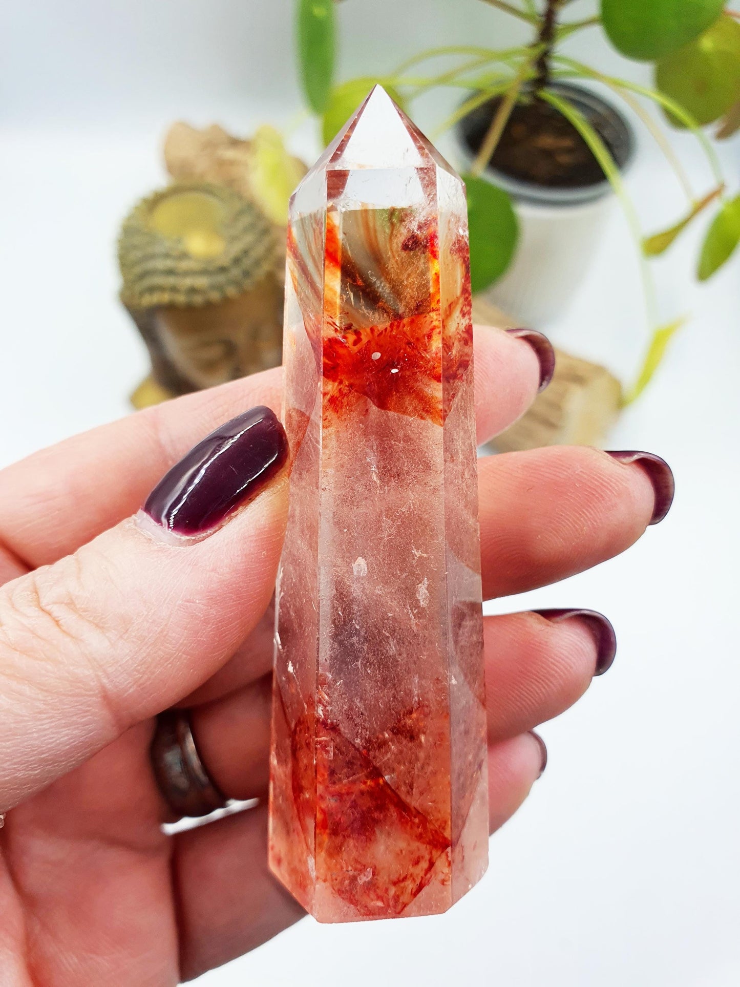 Madagascan Fire Quartz Tower