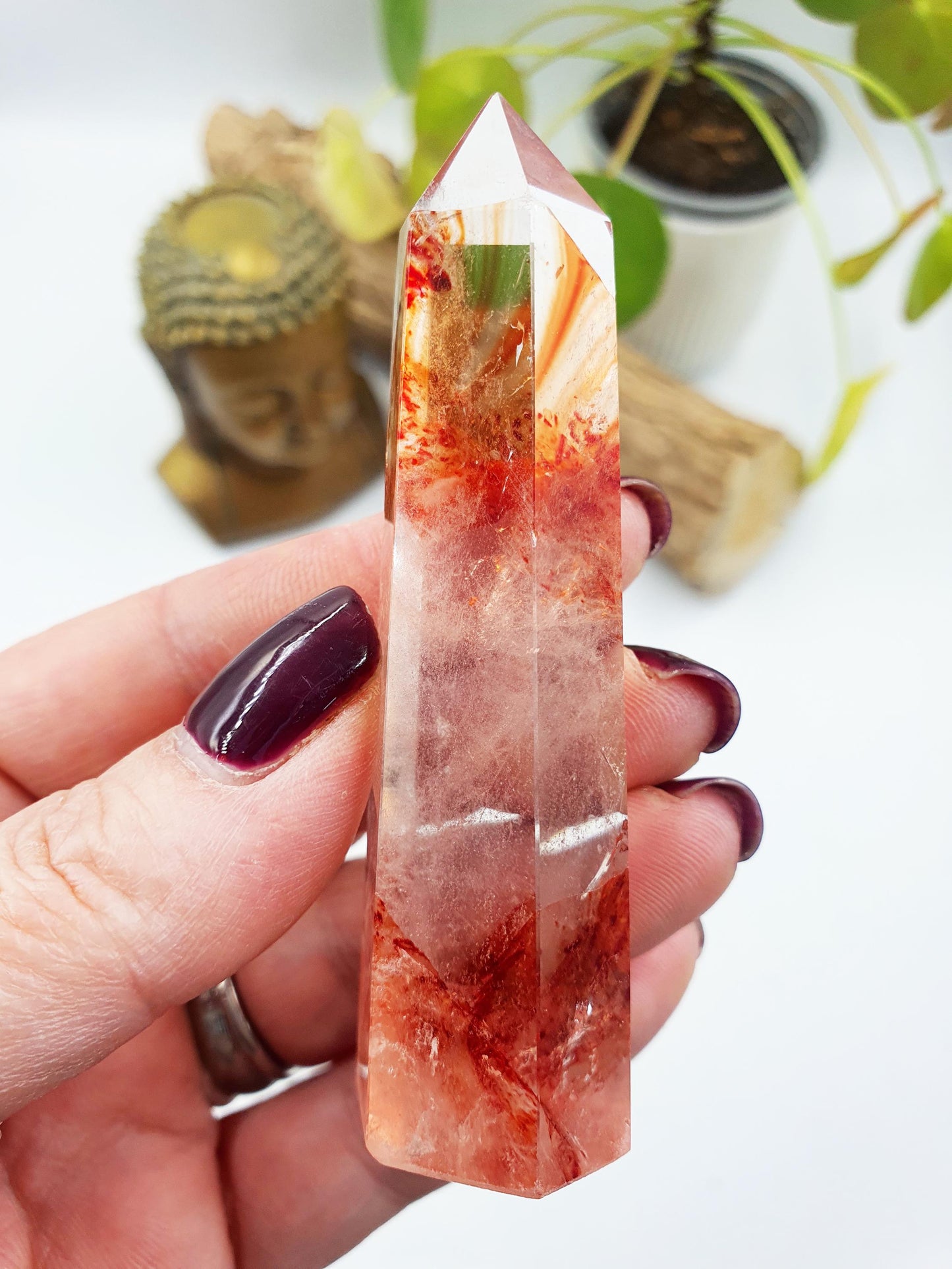 Madagascan Fire Quartz Tower