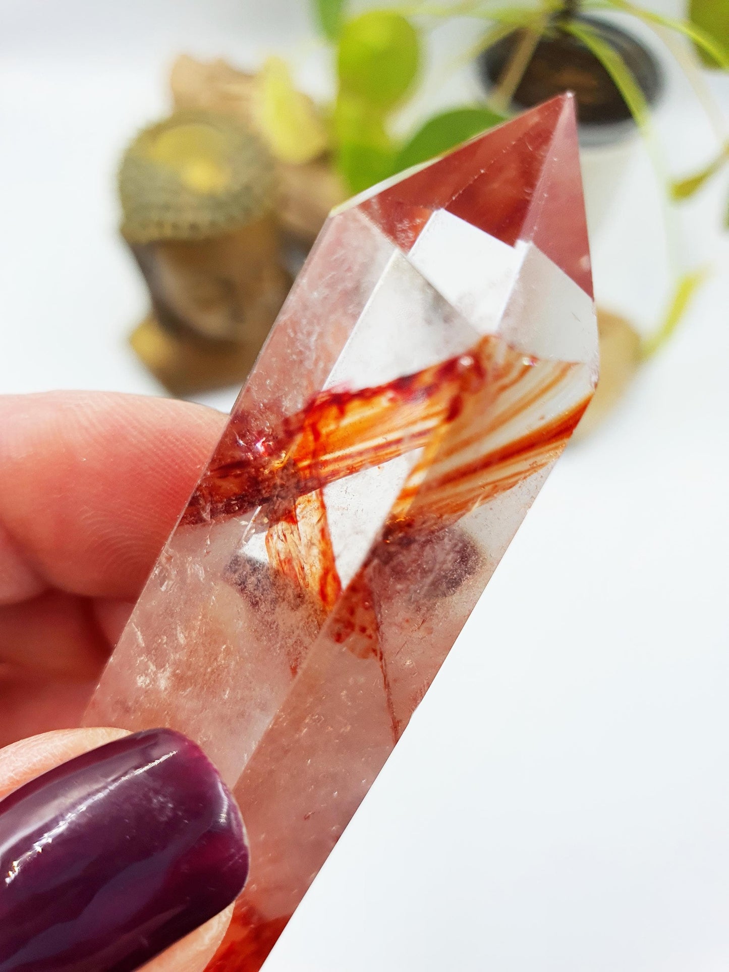 Madagascan Fire Quartz Tower