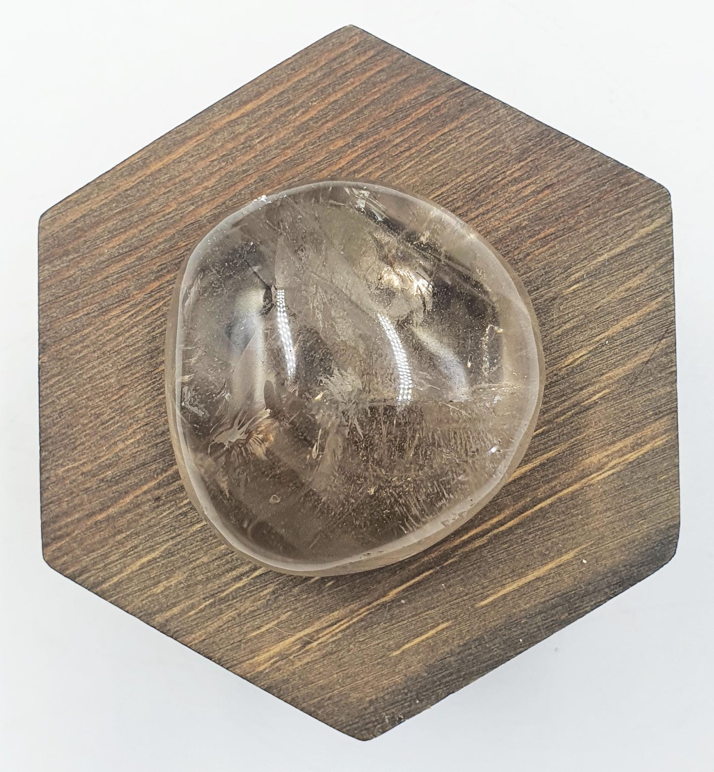 Light Smoky Quartz Palm with rainbow