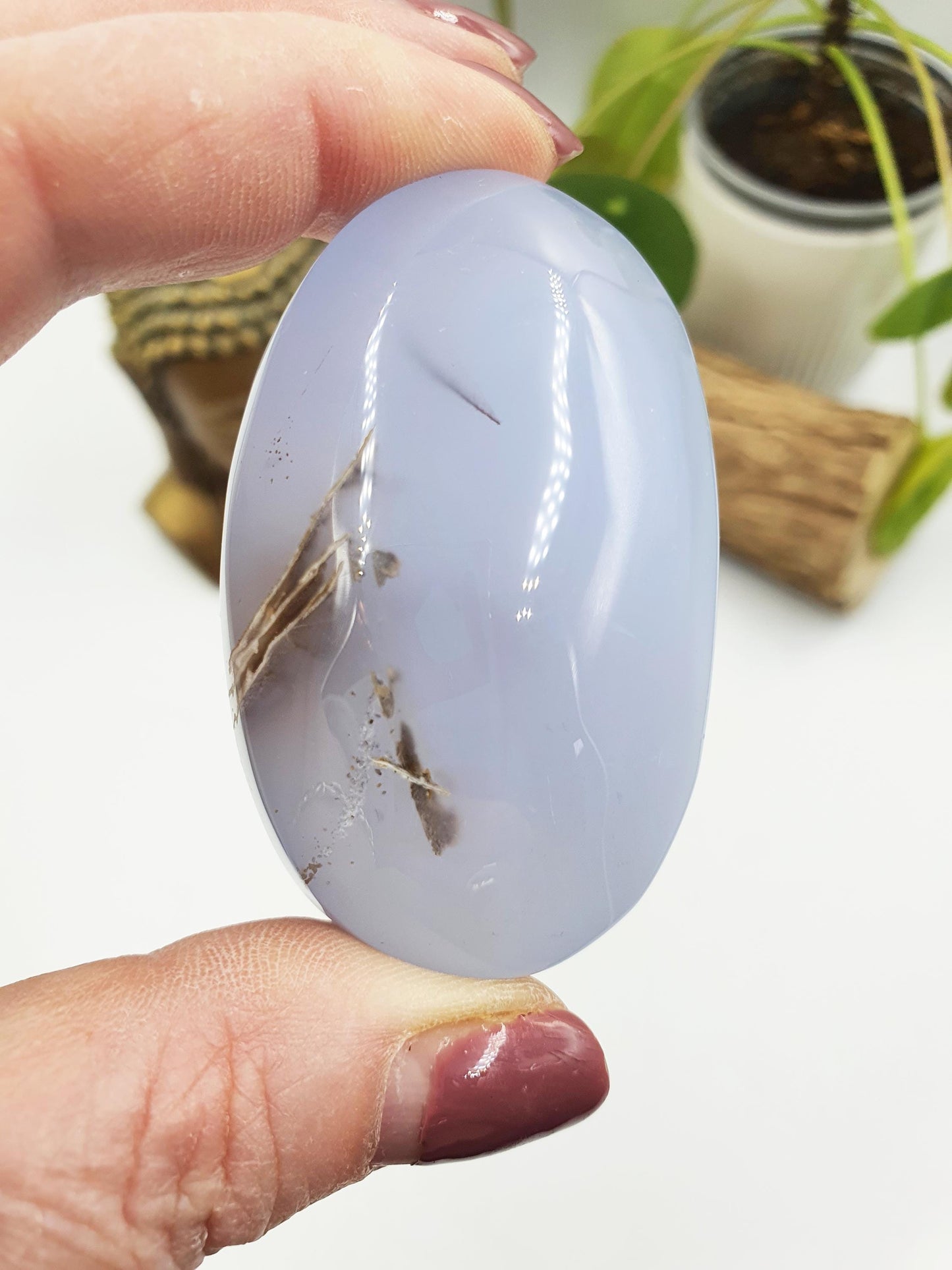 Blue Chalcedony Palm