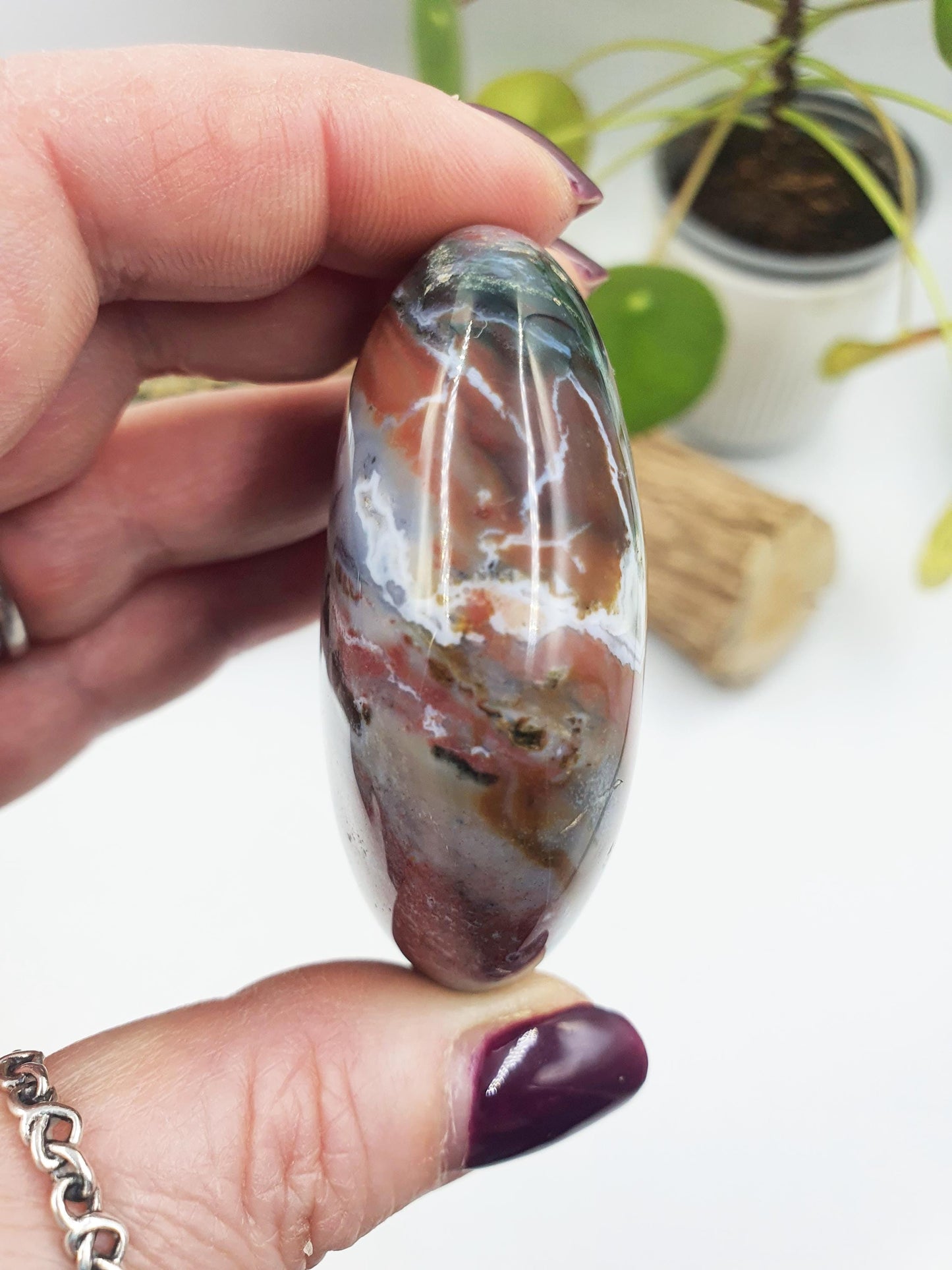 Large Round Ocean Jasper Palm