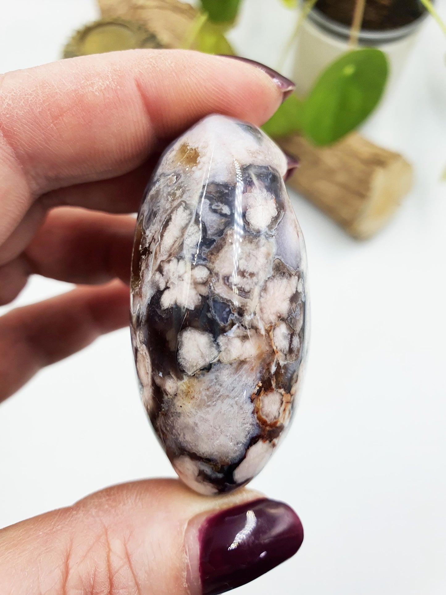 Blue Flower Agate Palm