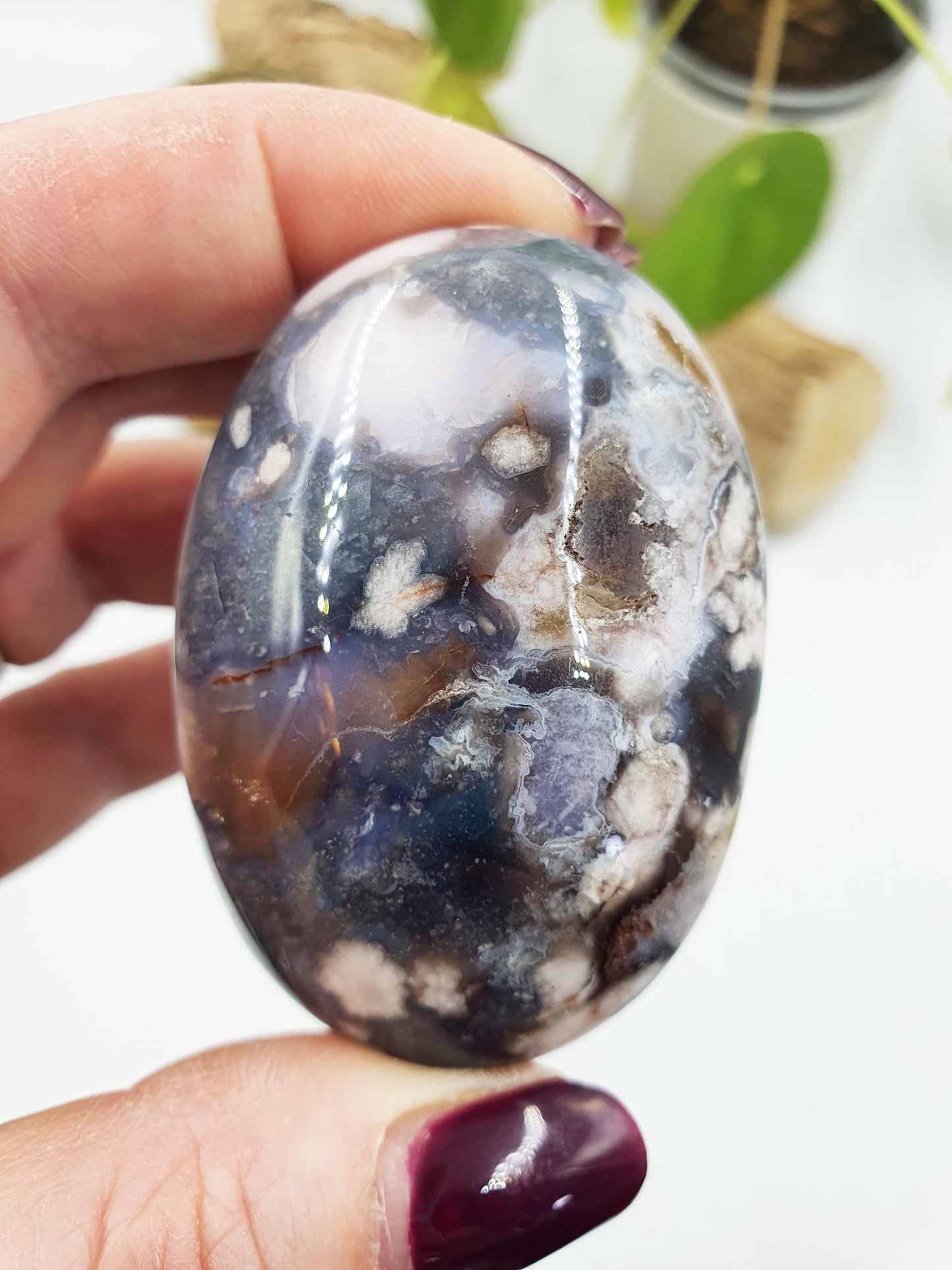 Blue Flower Agate Palm