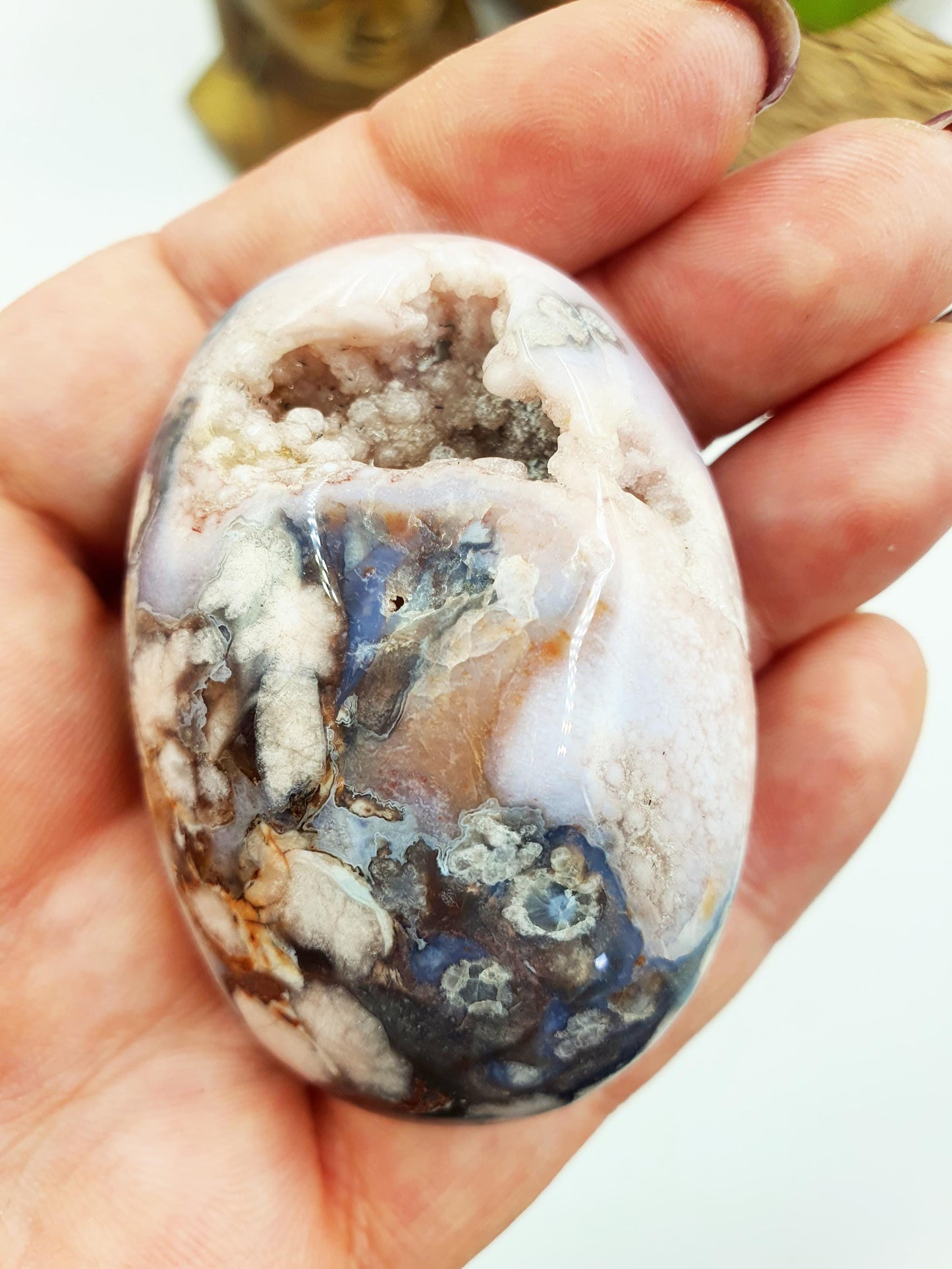 Blue Flower Agate Palm