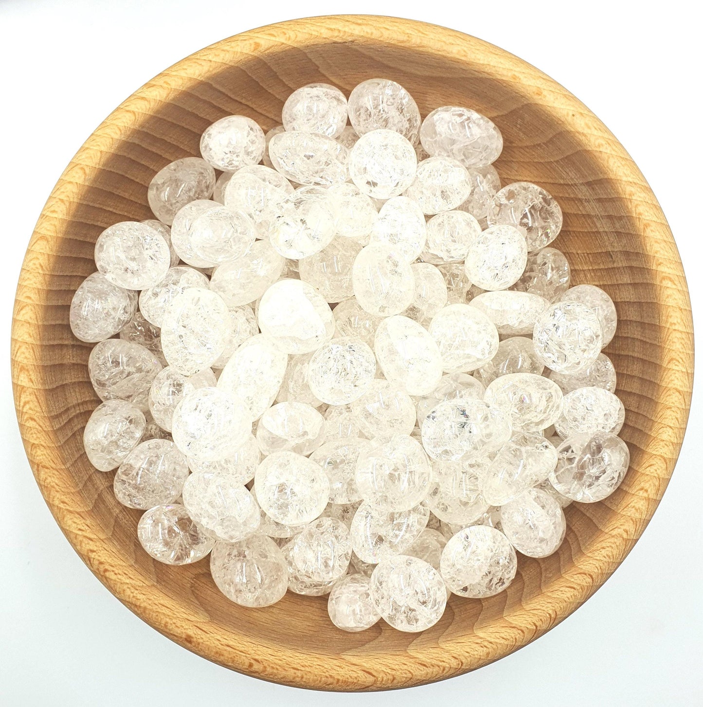 5x Clear Quartz Crackle Tumbles