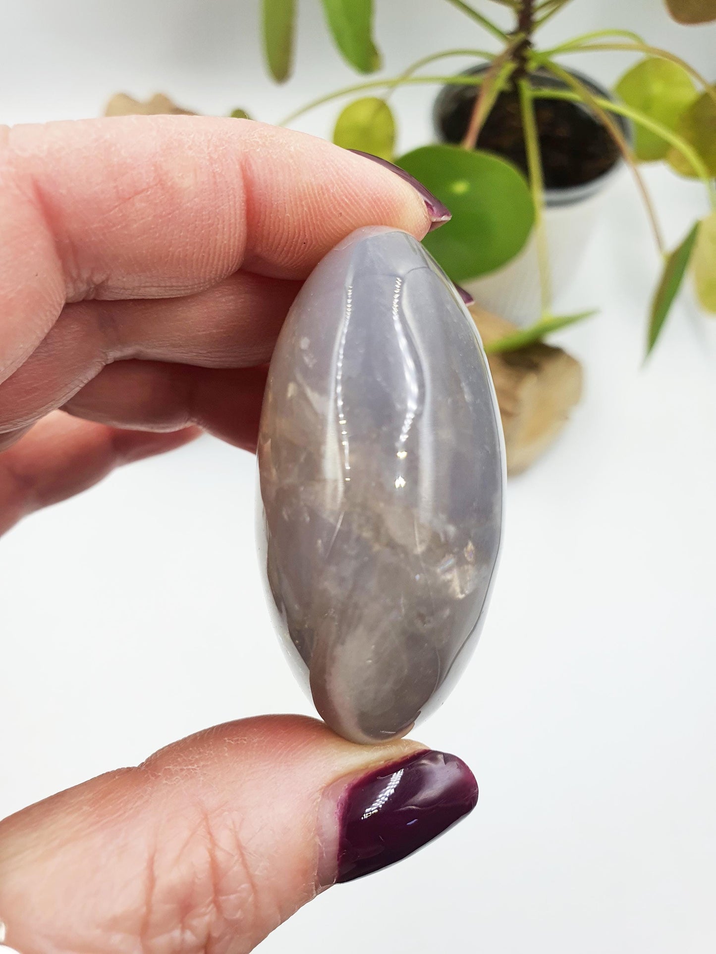Blue Rose Quartz Palm