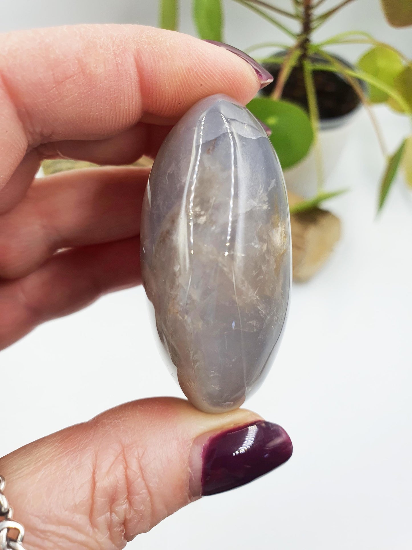 Blue Rose Quartz Palm