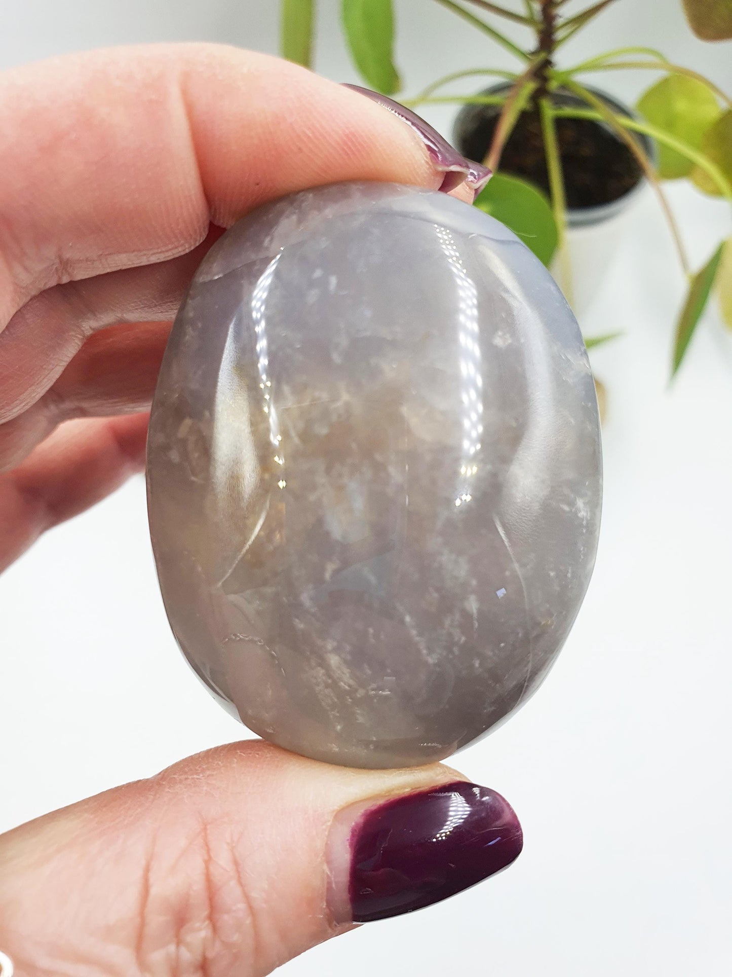Blue Rose Quartz Palm