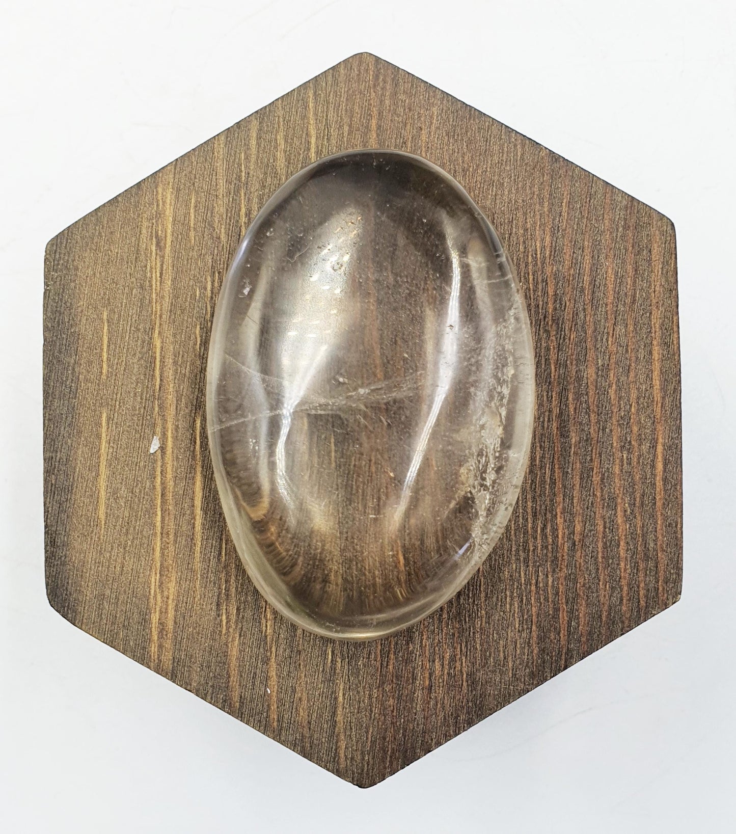 Clear Quartz Palm with shimmering inclusions