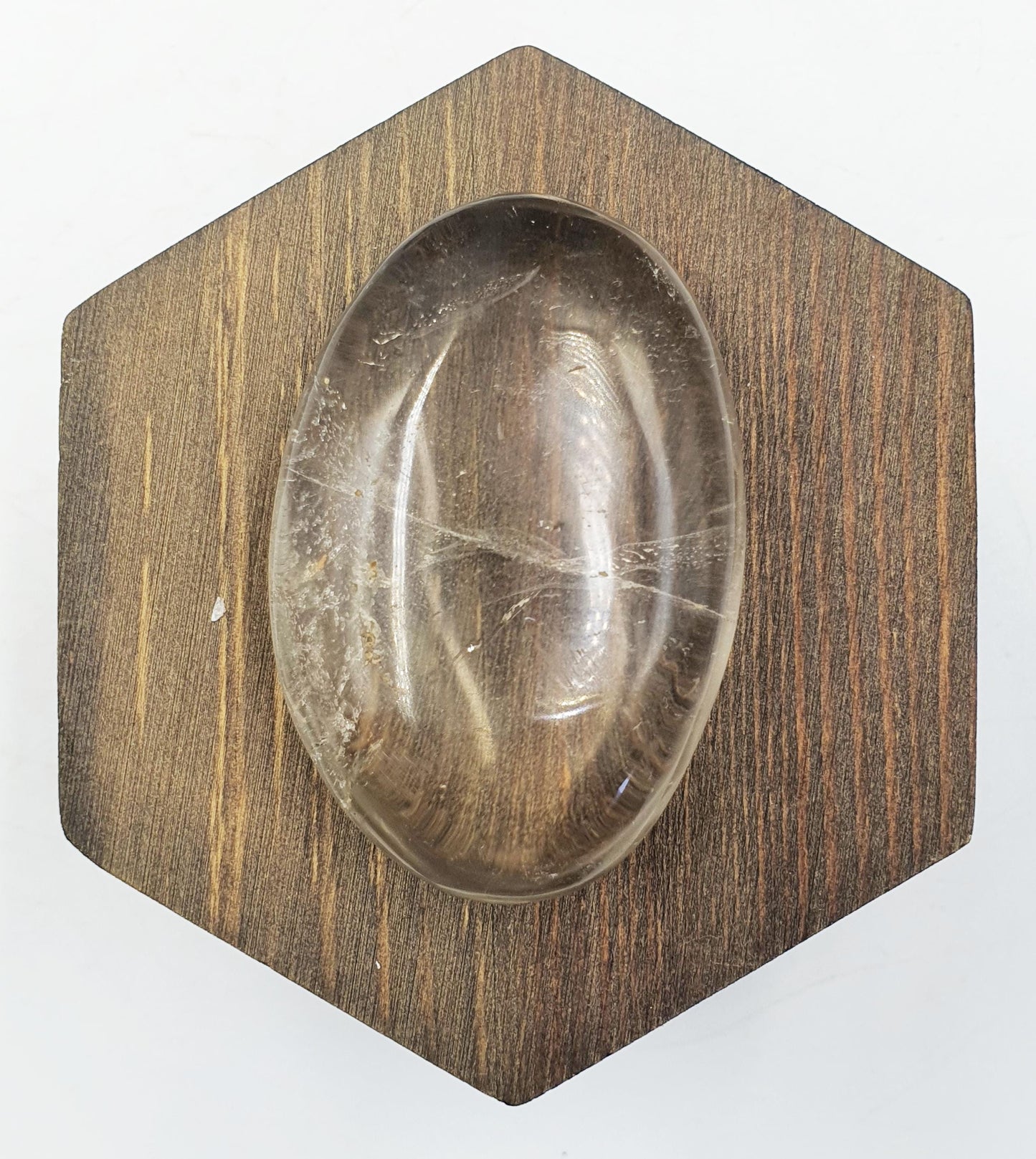 Clear Quartz Palm with shimmering inclusions