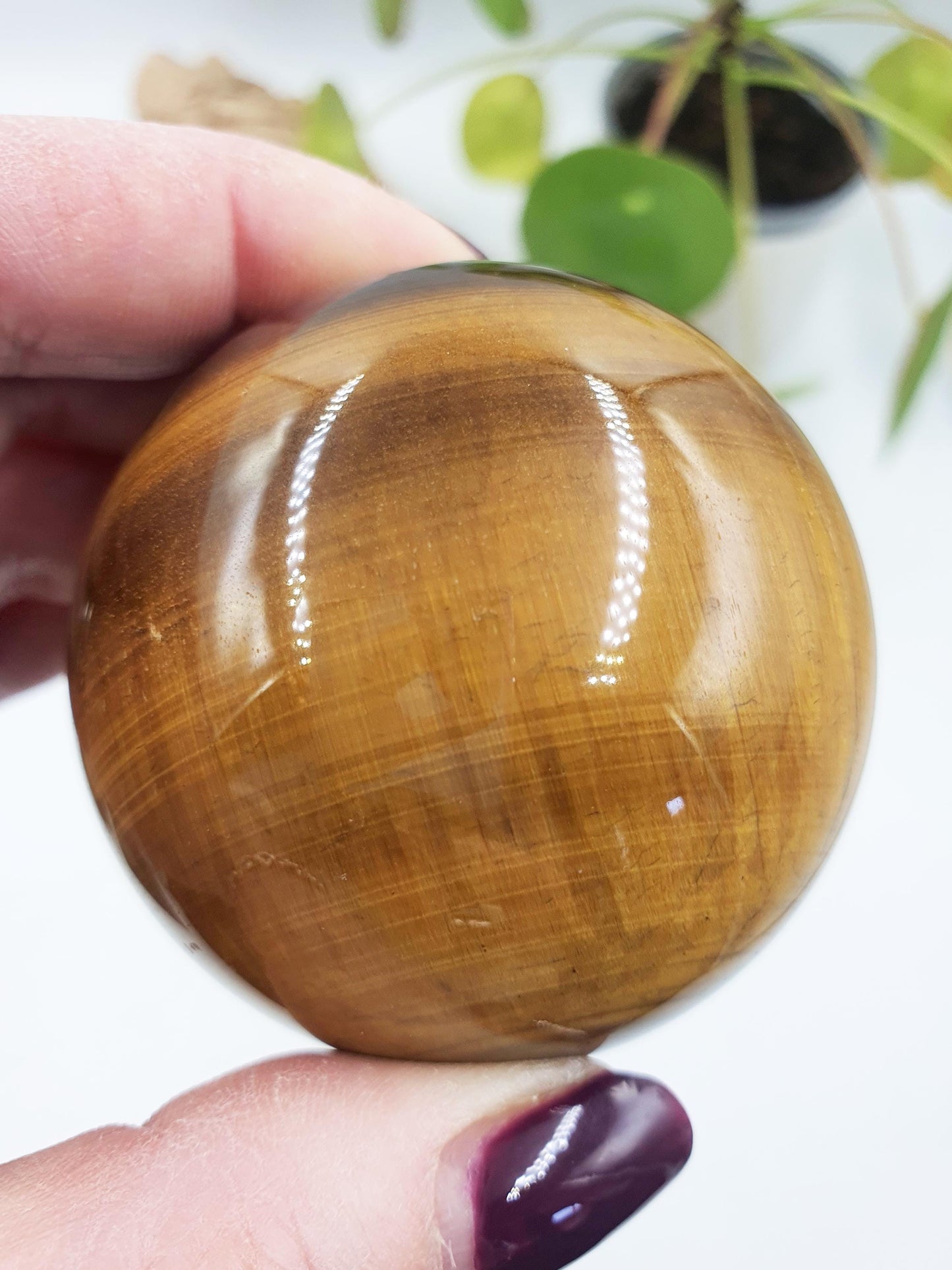 Flashy Yellow Tigers Eye Sphere