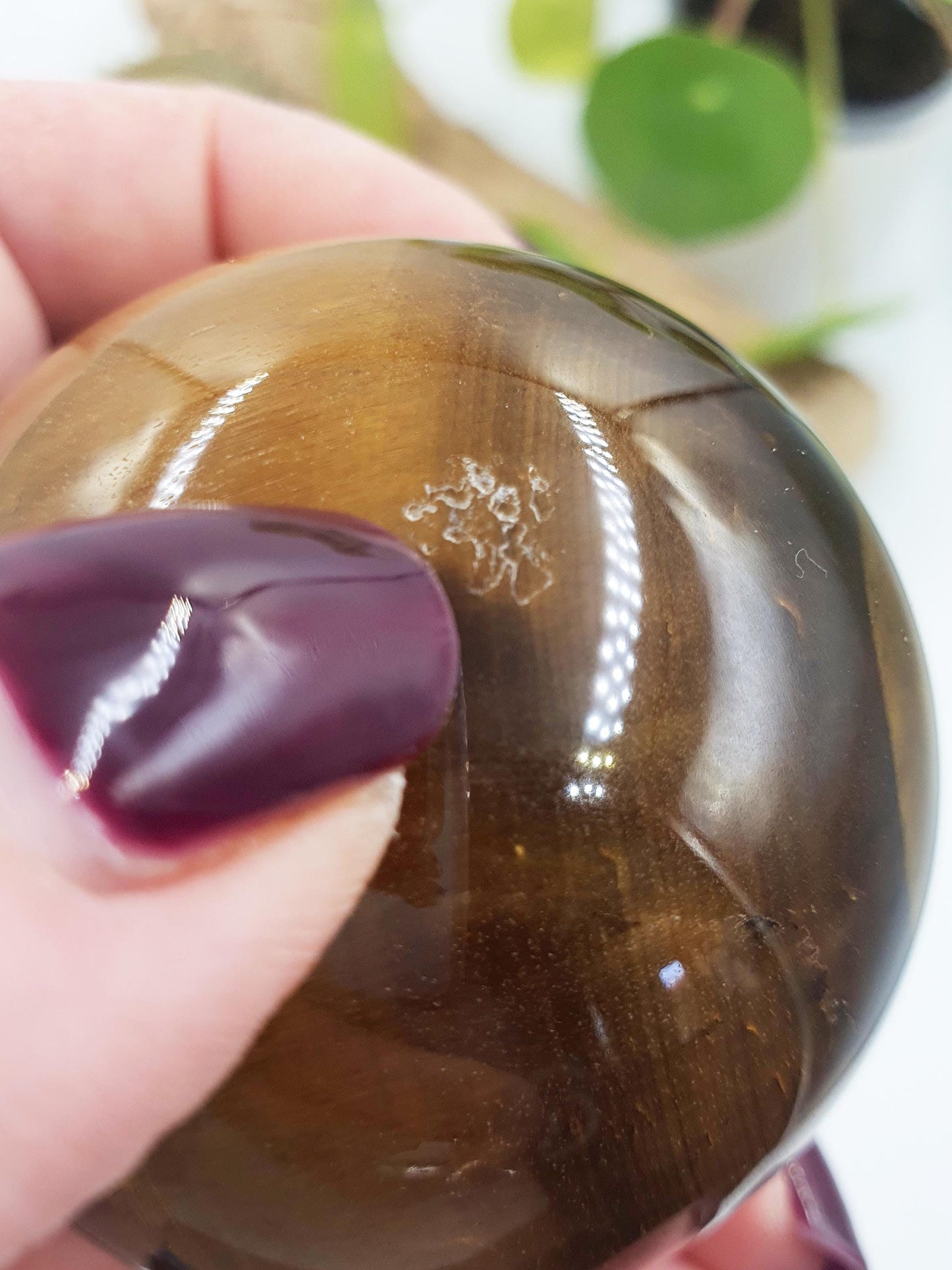 Flashy Yellow Tigers Eye Sphere
