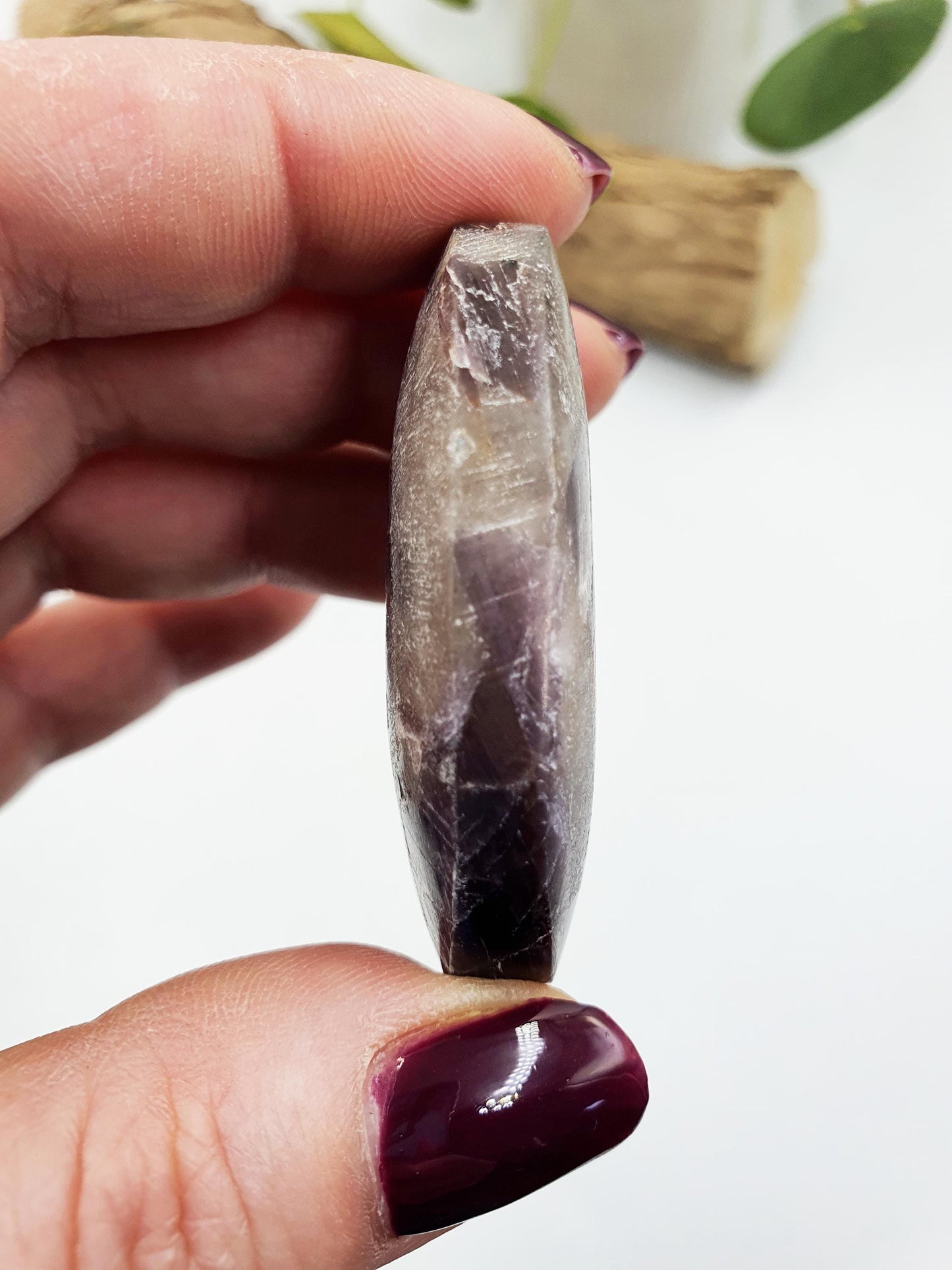 Purple Mica Palm / Purple Mica Palm Stone / Lepidolite Palm / Pocket Crystal / Meditation Palm - 40g