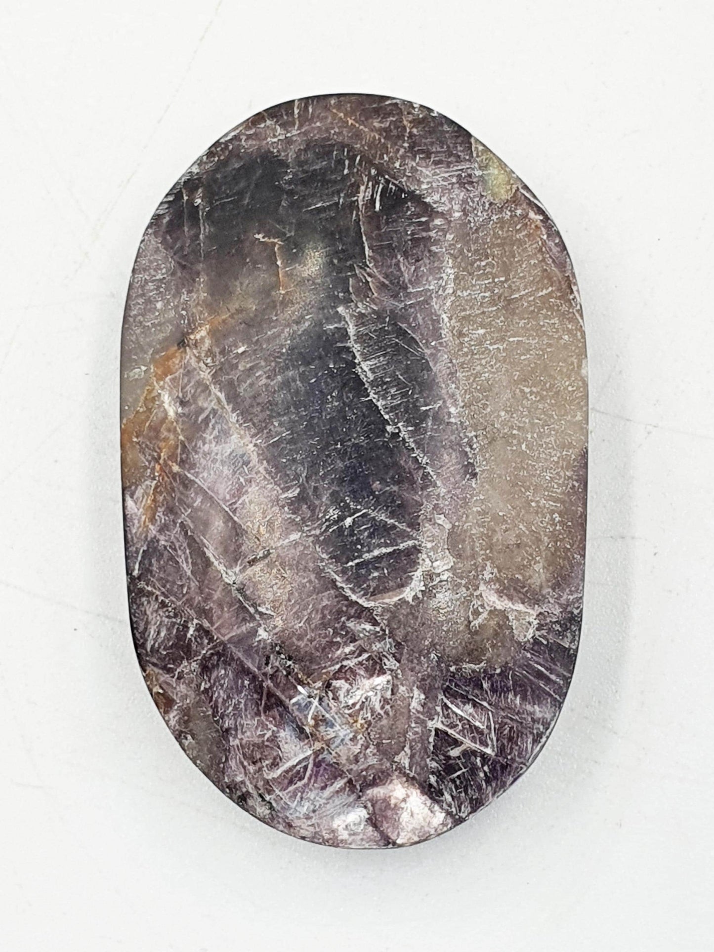 Purple Mica Palm / Purple Mica Palm Stone / Lepidolite Palm / Pocket Crystal / Meditation Palm - 40g