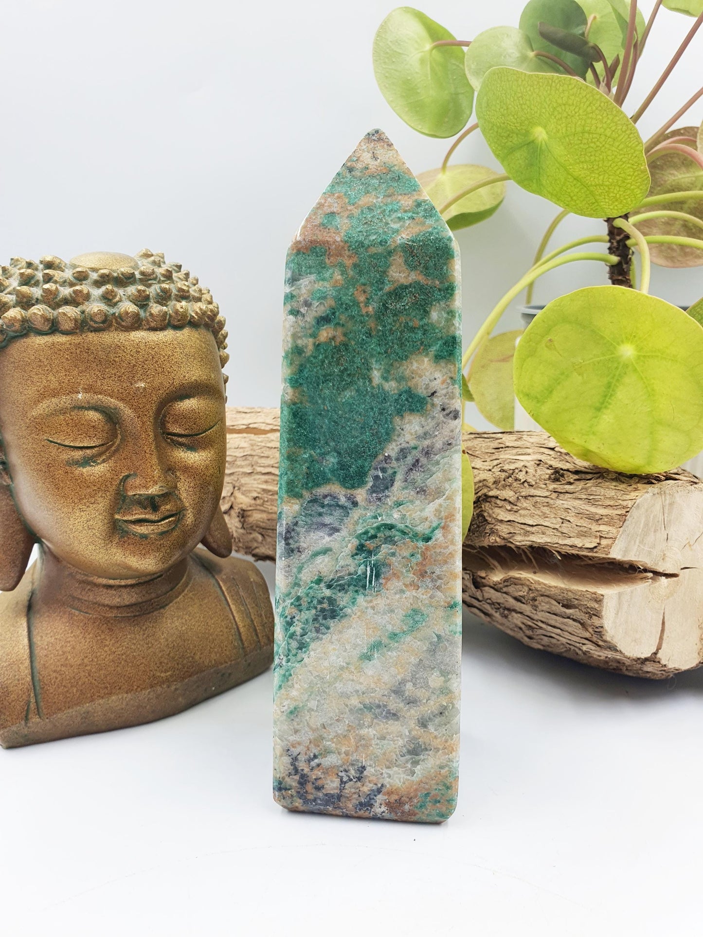 Large Green Aventurine Tower / Green Aventurine Obelisk / Green Aventurine Point / Healing Tower - 755g