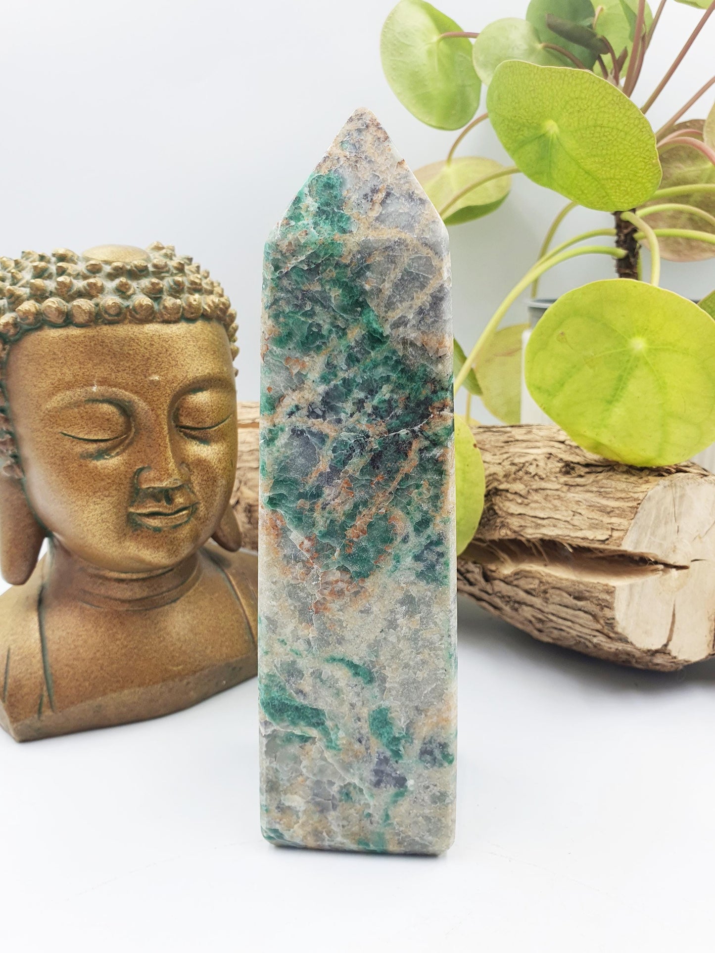 Large Green Aventurine Tower / Green Aventurine Obelisk / Green Aventurine Point / Healing Tower - 755g