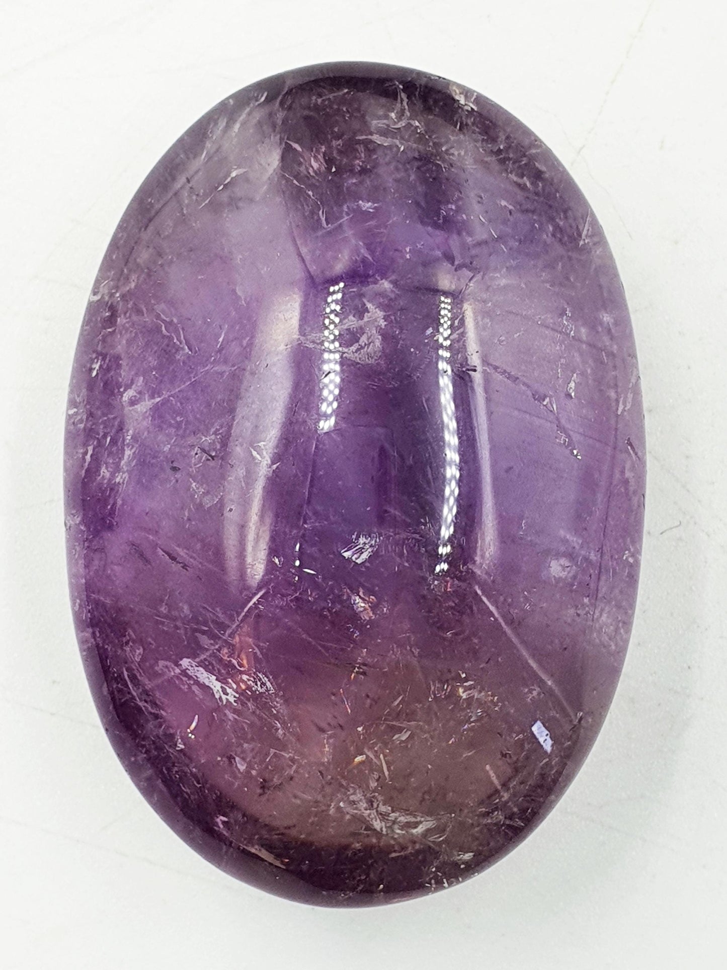 Sparkly Light Amethyst Palm with rainbow flashes
