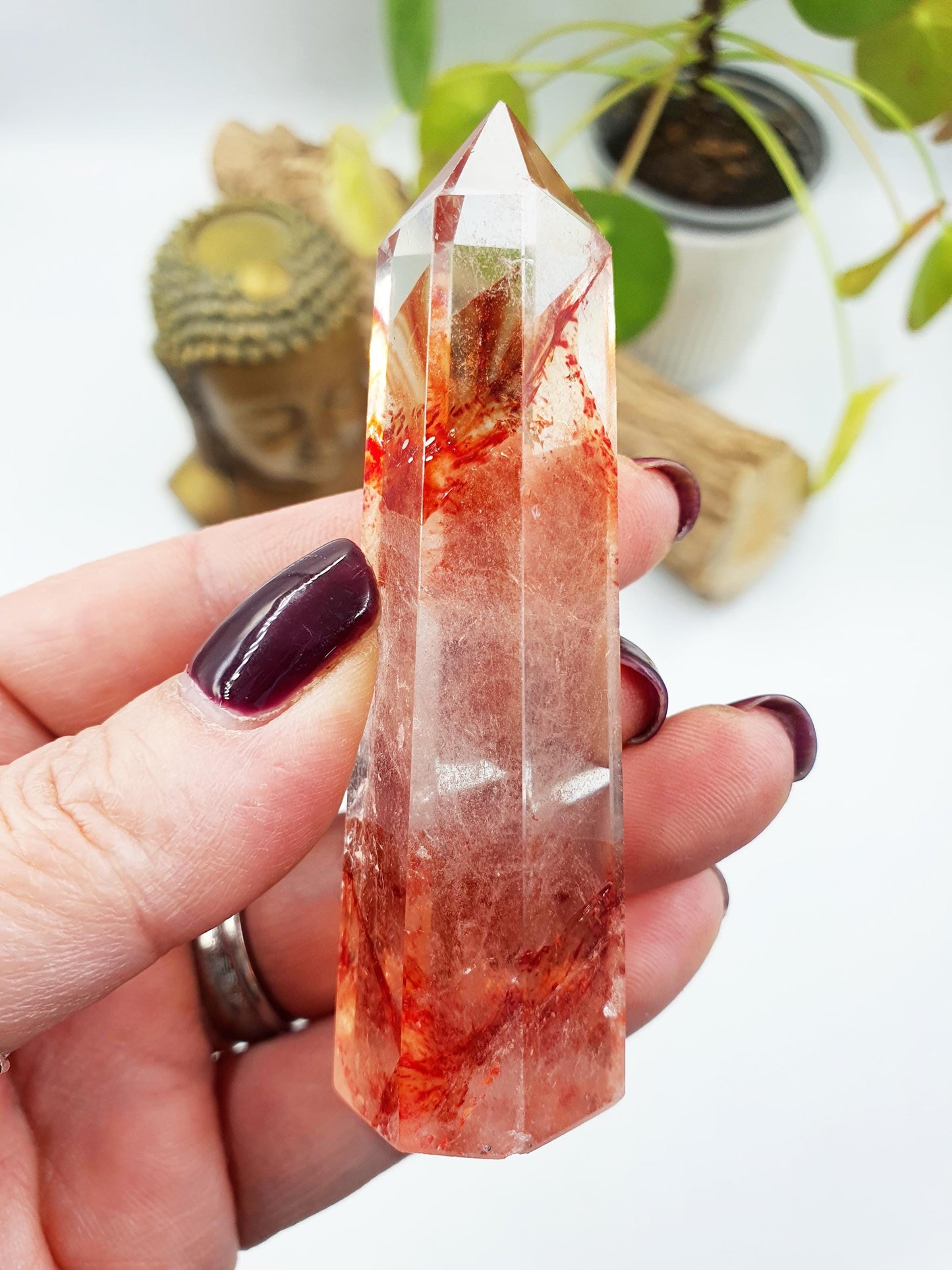 Madagascan Fire Quartz Tower