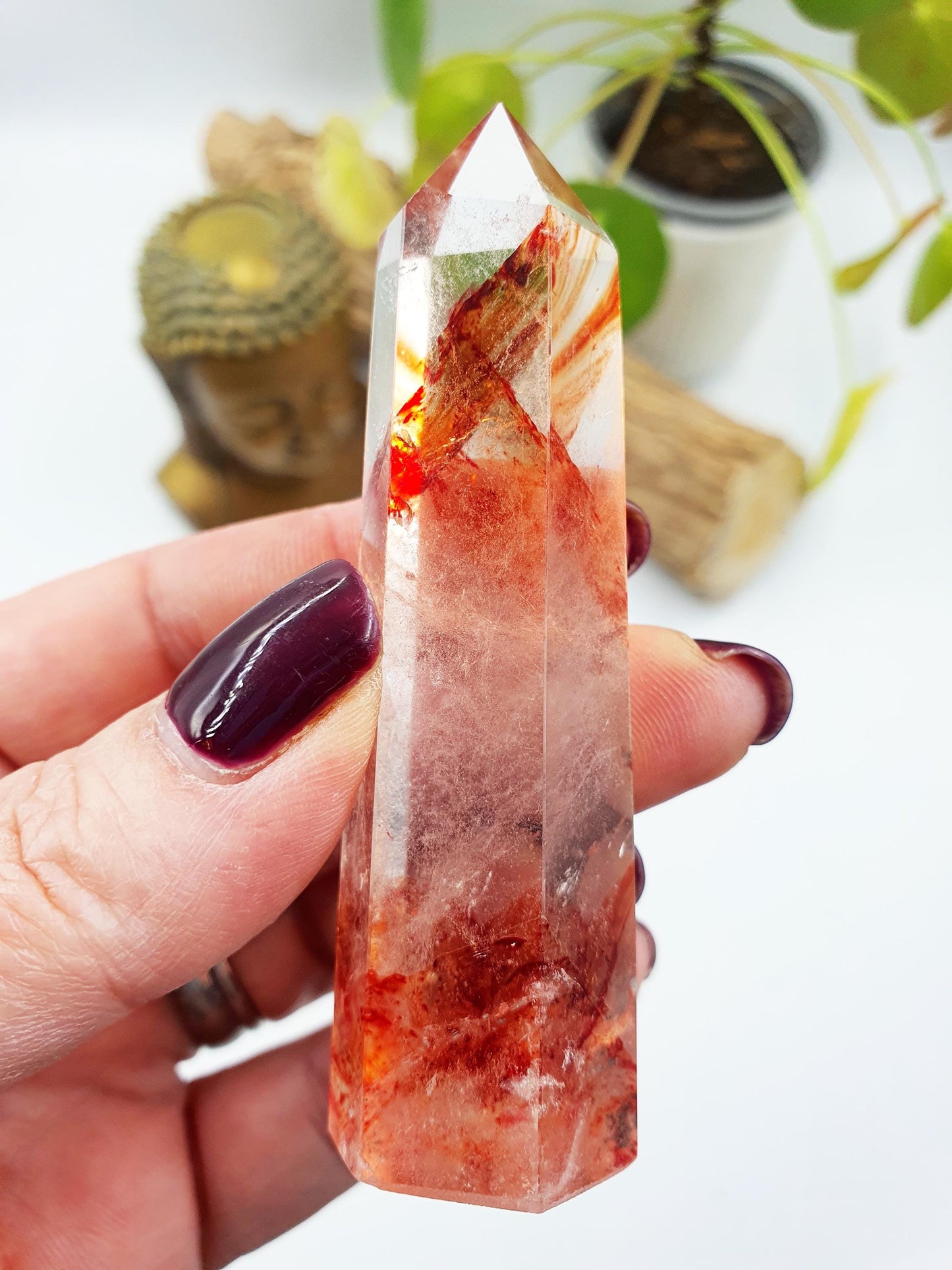 Madagascan Fire Quartz Tower