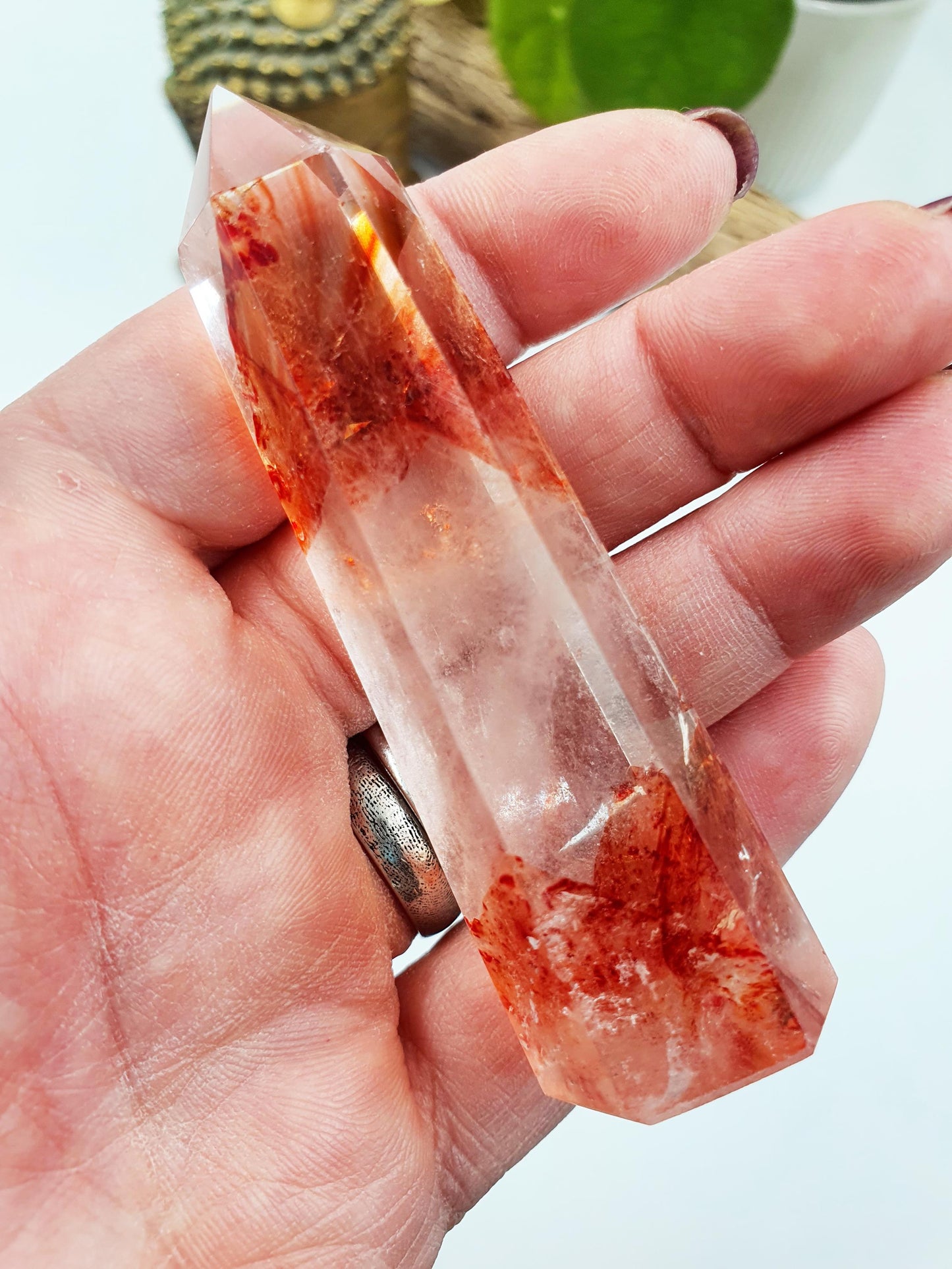 Madagascan Fire Quartz Tower