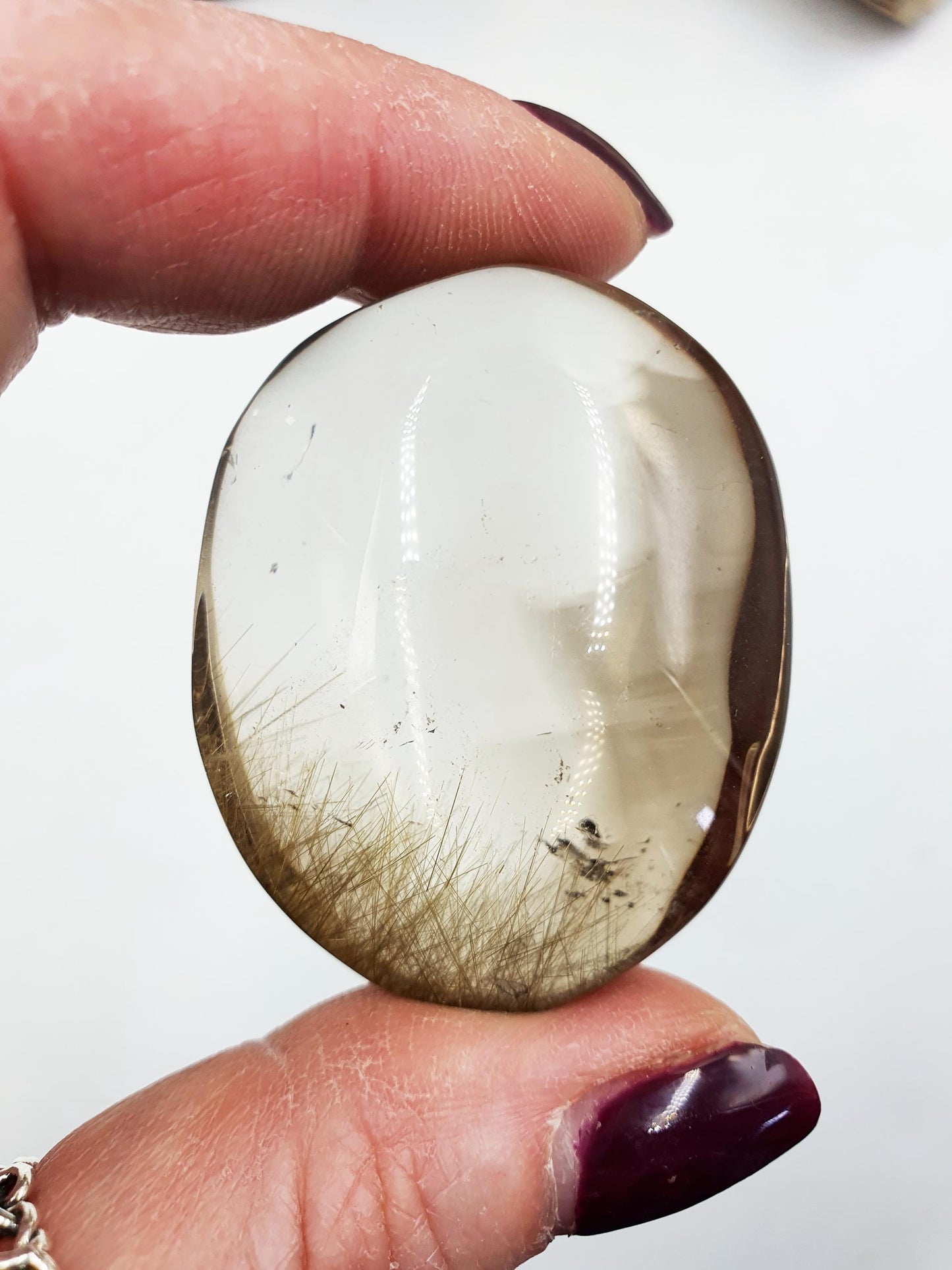 High Quality Golden Rutile Quartz Palm