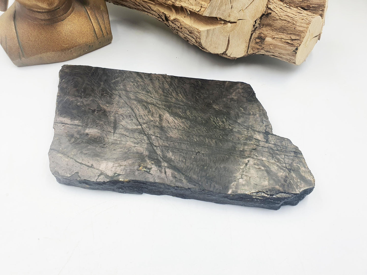 Rare Hypersthene Slice/ Hypersthene Slab / Rare Crystal Slice / Raw and polished Hypersthene / Large Hypersthene Slab - 675g