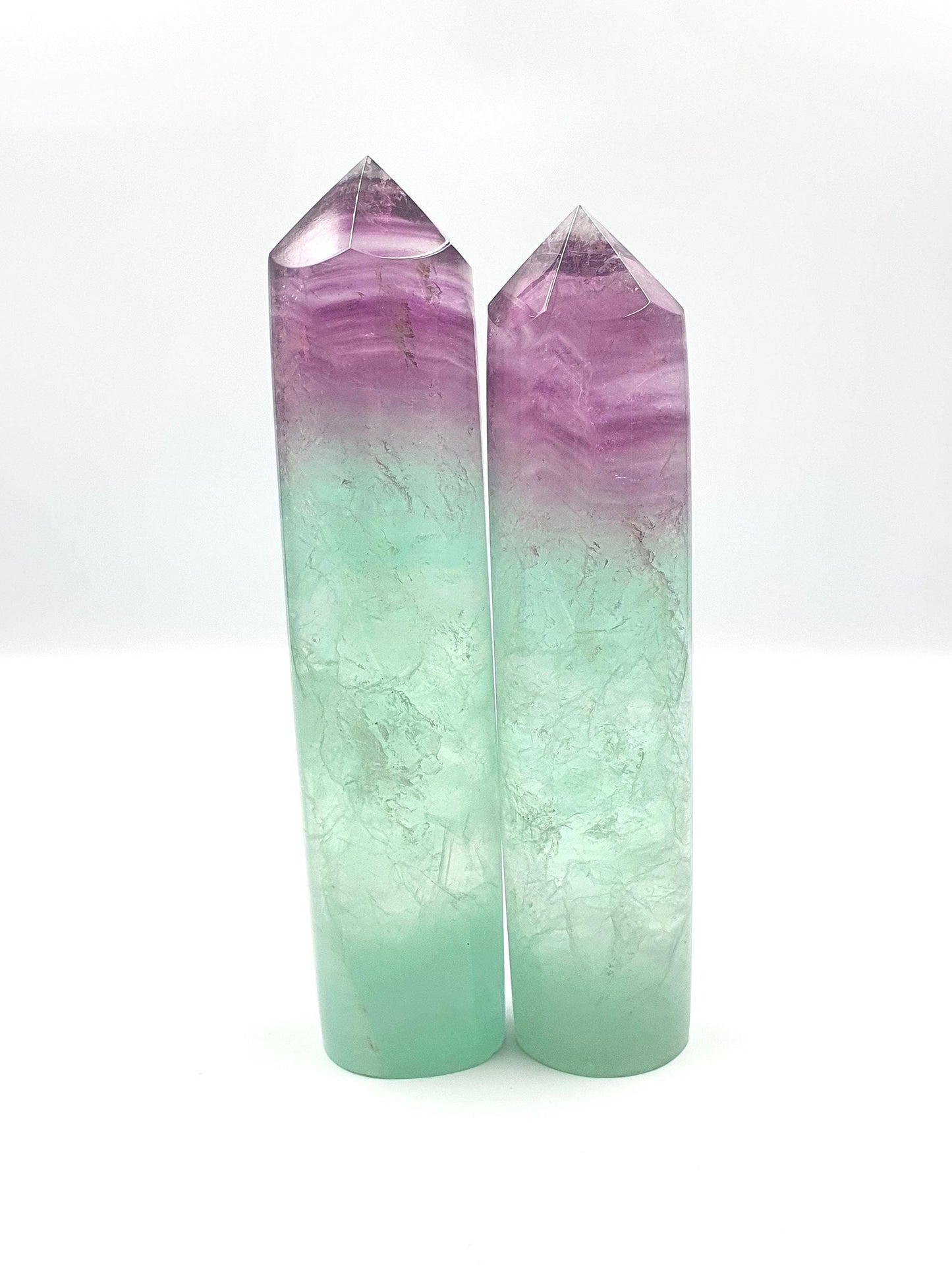 Large Watermelon Fluorite Tower