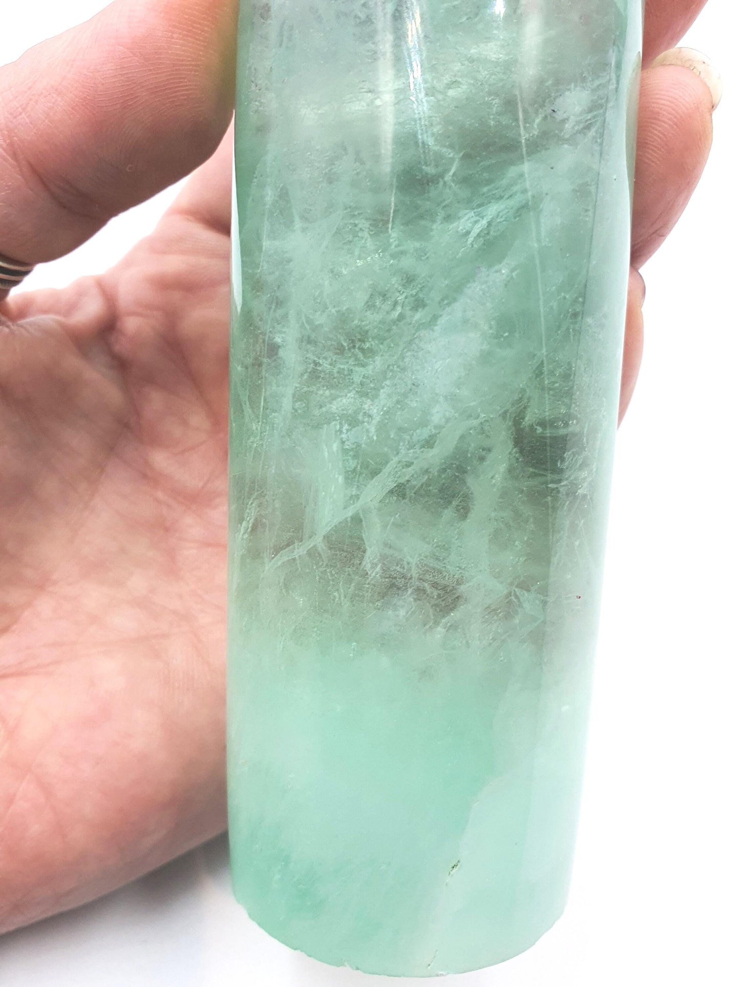 Large Watermelon Fluorite Tower