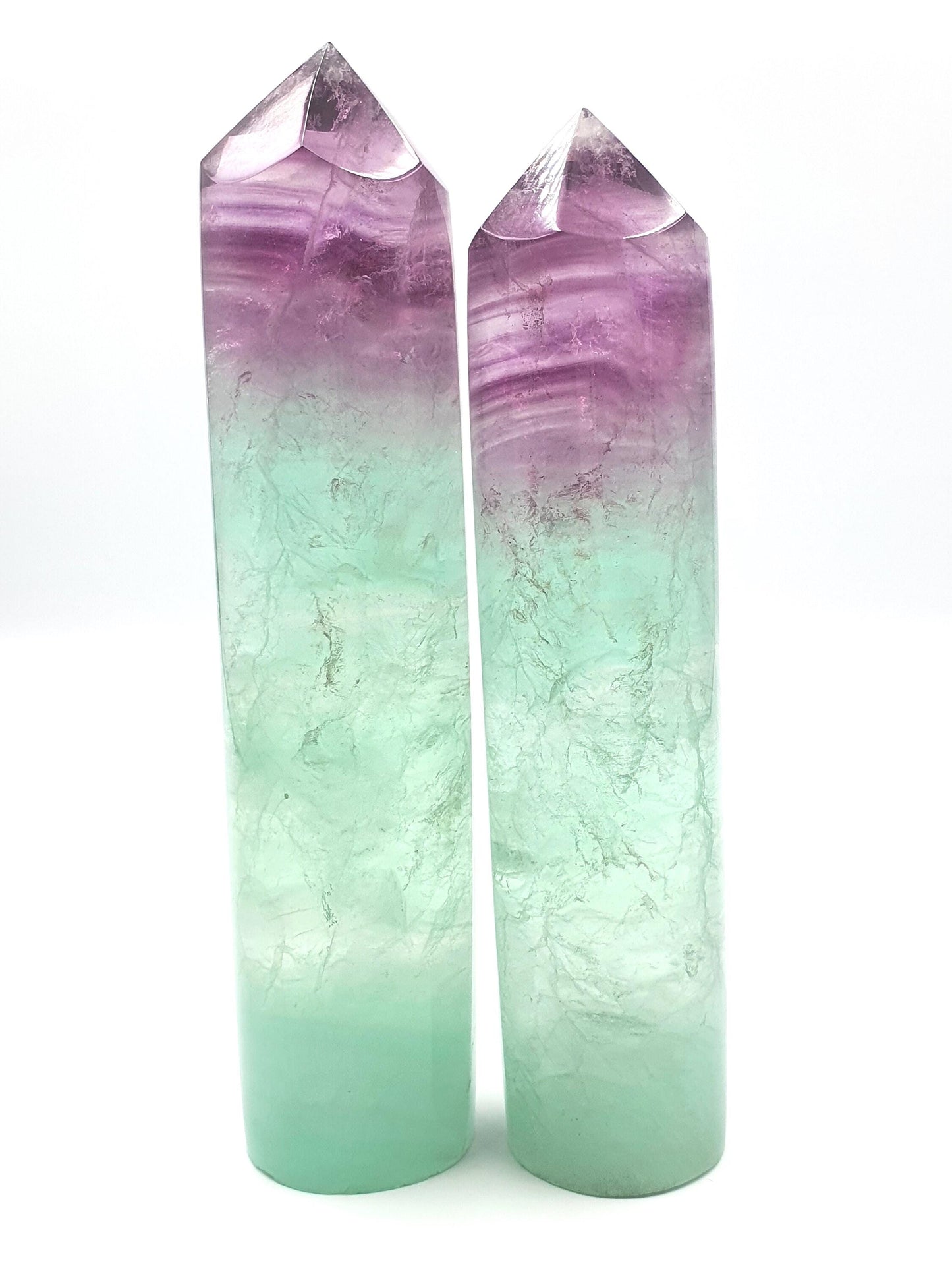 Large Watermelon Fluorite Tower