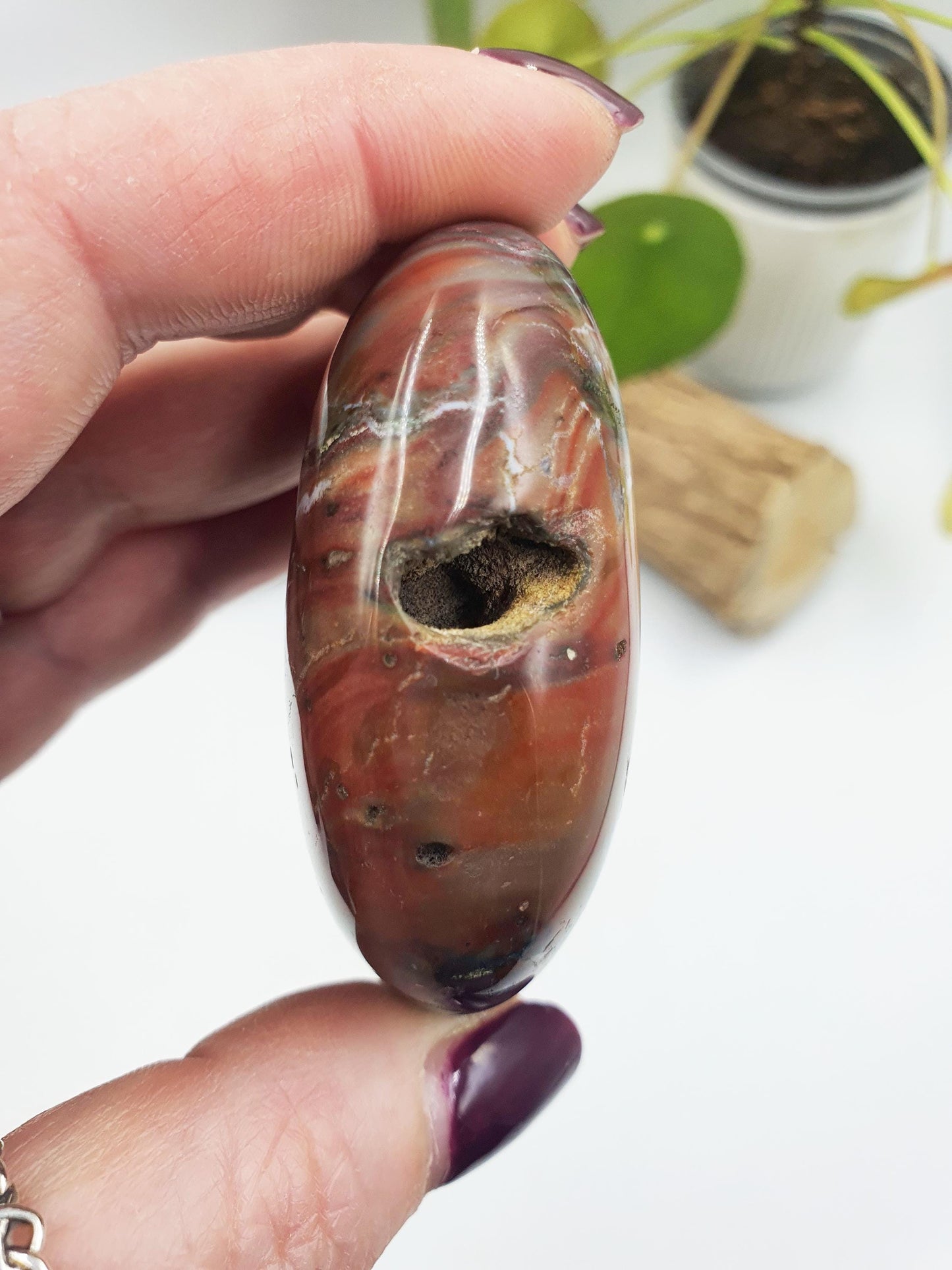 Large Round Ocean Jasper Palm