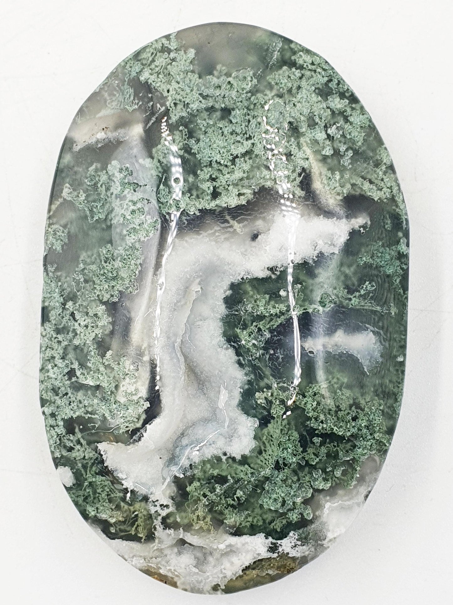 Large Moss Agate Drusy Palm