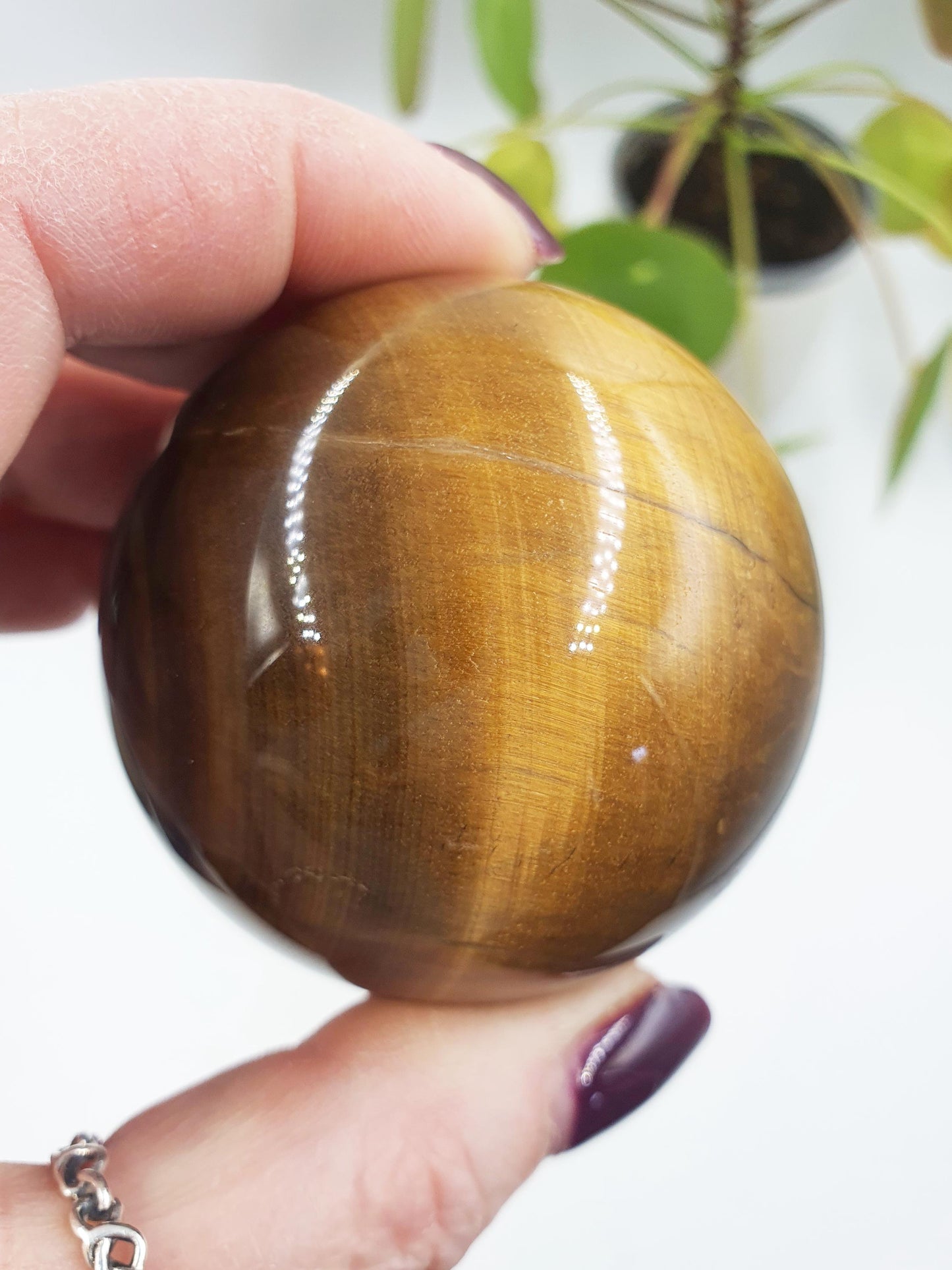 Flashy Yellow Tigers Eye Sphere