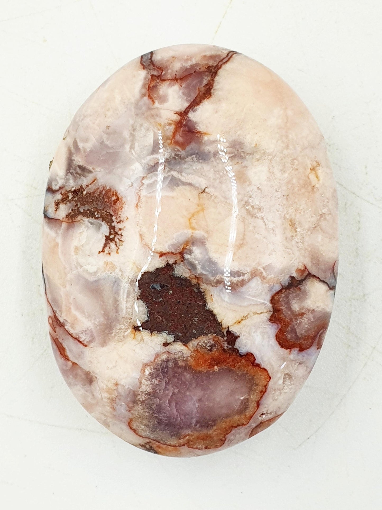 Beautiful Flower Agate (Sakura) Palms / Sakura Palms / Sakura Palmstone / Healing Palmstone / Meditation Palm / Reiki Crystal Palm - 55g