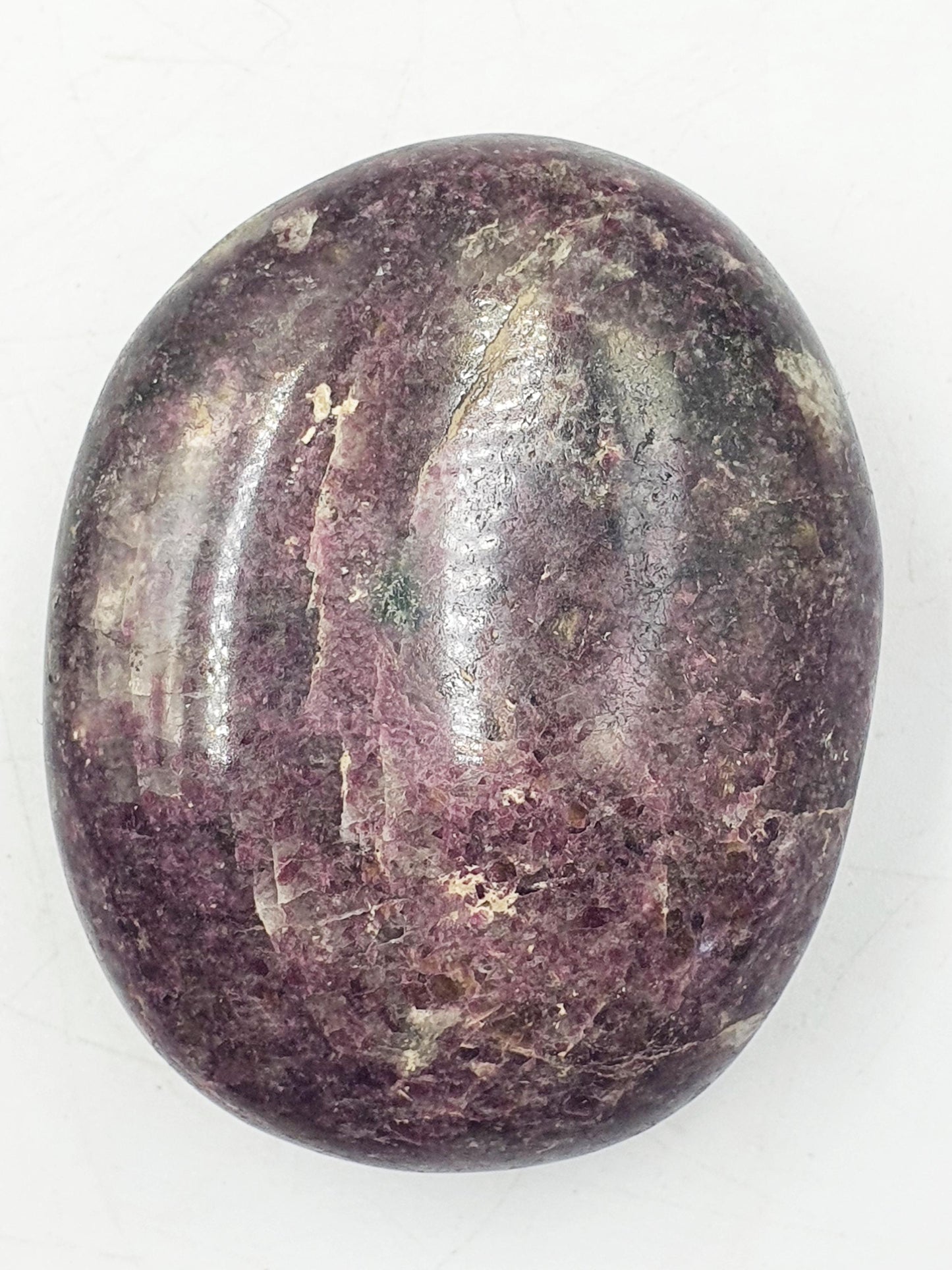 Beautiful Plum Tourmaline Palm / Plum Blossom Tourmaline Palm Stone / Pocket Stone / Meditation Palm - 145g