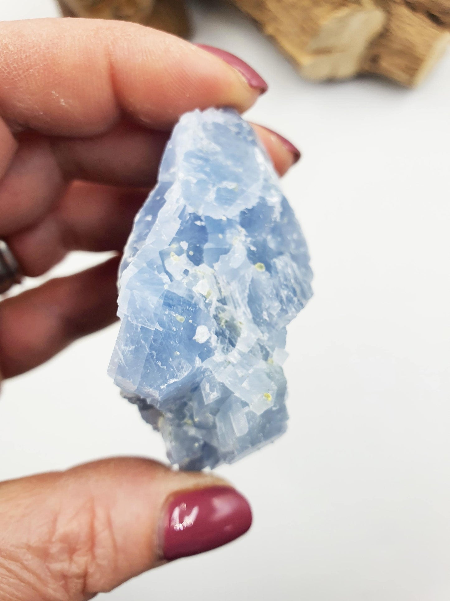Stunning Raw Celestite / Raw Celestite Specimen / Sparkly Large Raw Celestite Piece / Celstite Chunk - 100g
