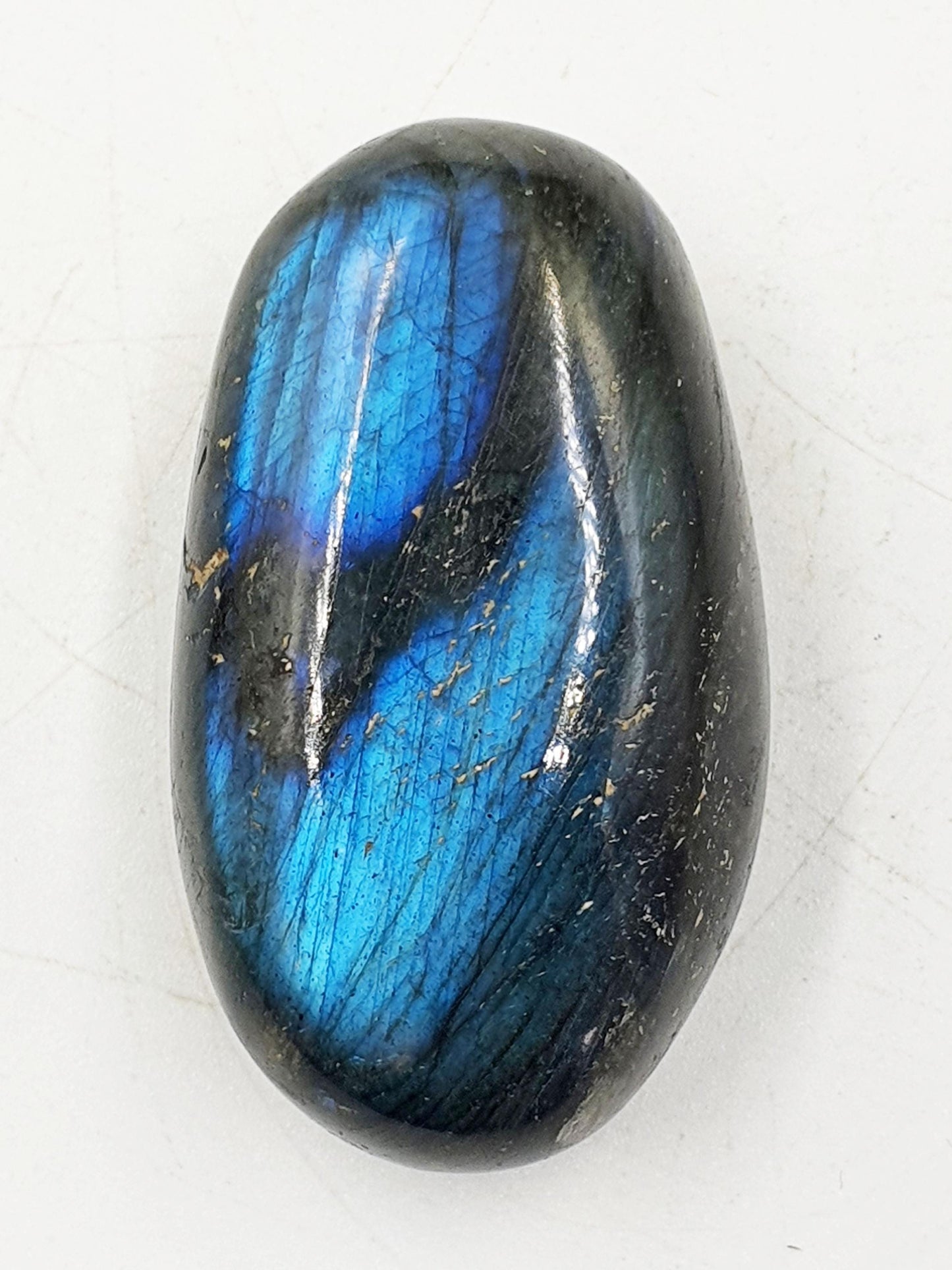 Beautiful Flashy Labradorite Crystal Palm / Labradorite Palm Stone / Meditation Palm / Reiki Crystal Palm - 50g