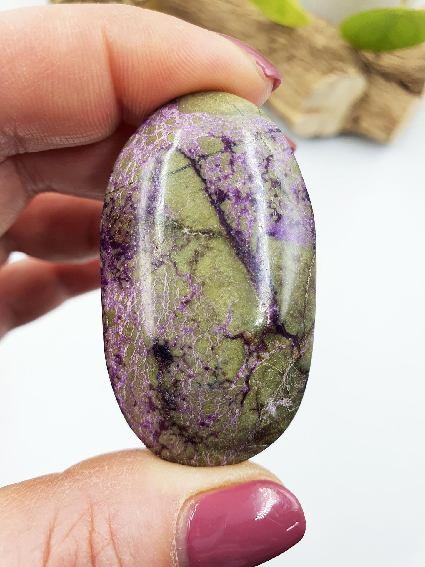 Beautiful Atlantisite Palm / Atlantisite Palm Stone / Collectors Crystal Palm / Reiki Crystal Palm / Meditation Stone - 35g