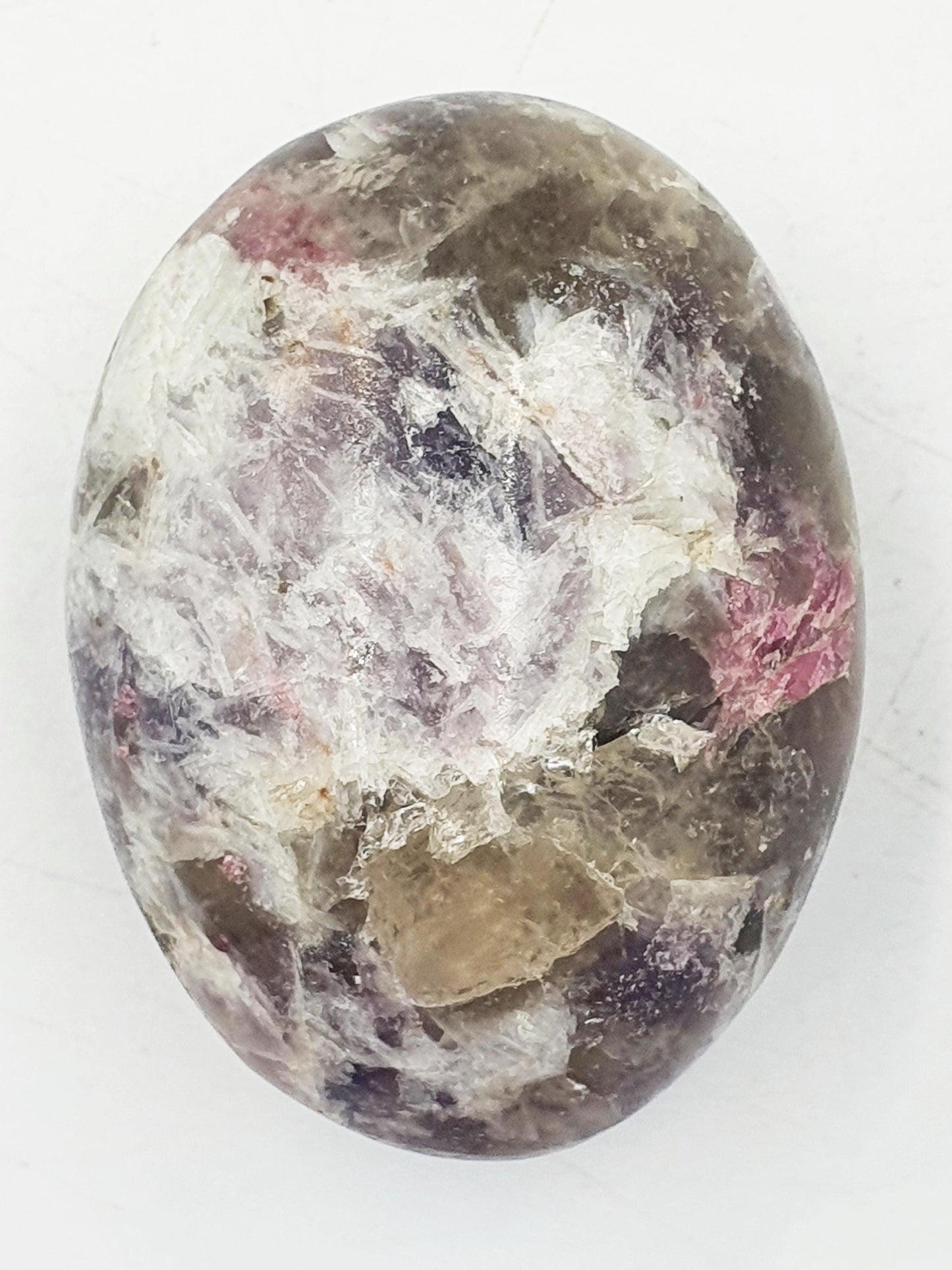 Large Unicorn Stone Palm / Unicorn Palm Stone / Pegmatite Palm / Pocket Crystal / Meditation Palm / Reiki Crystal Palm - 110g
