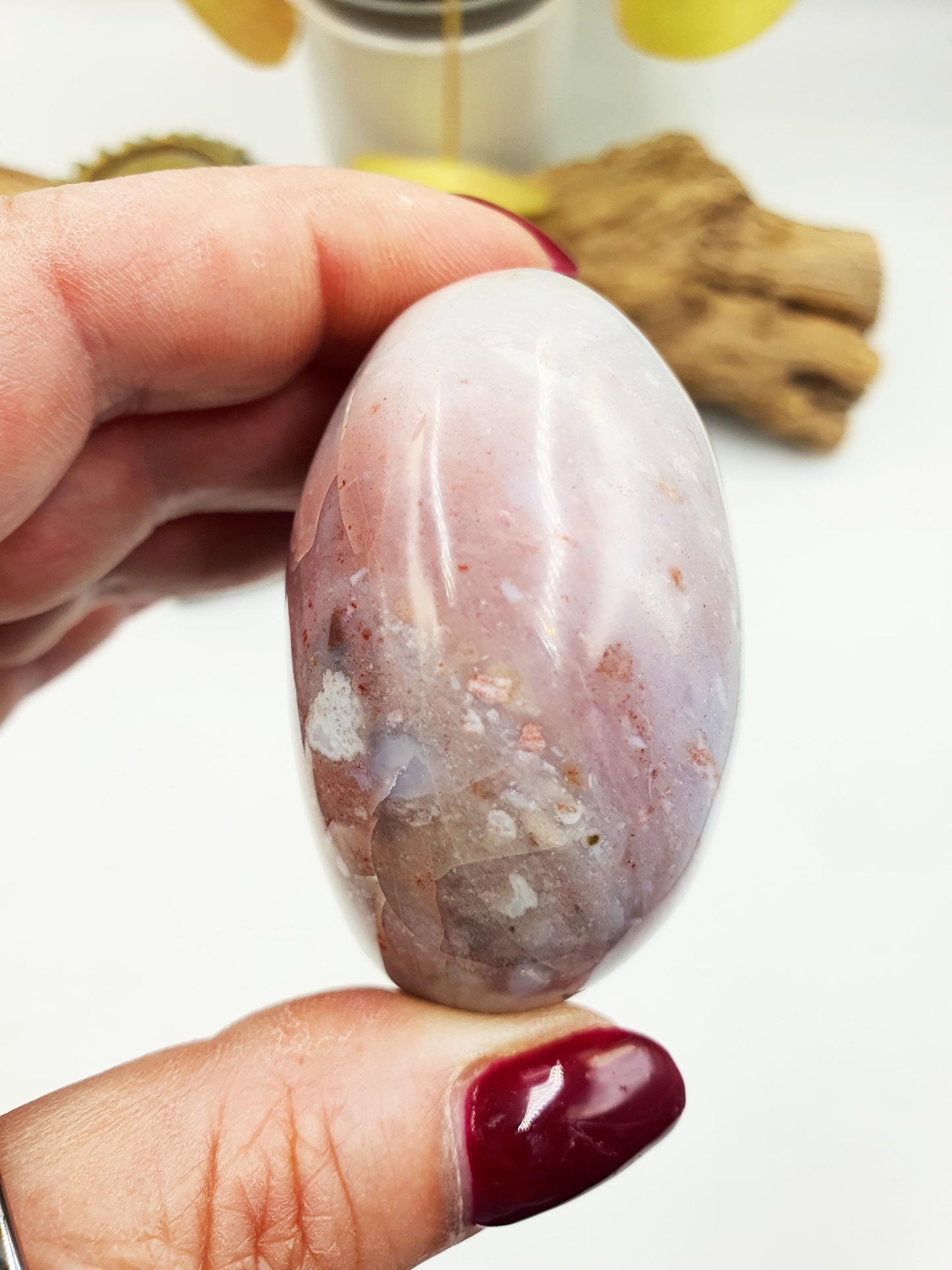 Beautiful Colourful Ocean Jasper Palm / Ocean Jasper Palm stone / OJ Palm / Pocket Crystal / Meditation Palm / Reiki Crystal Palm - 145g