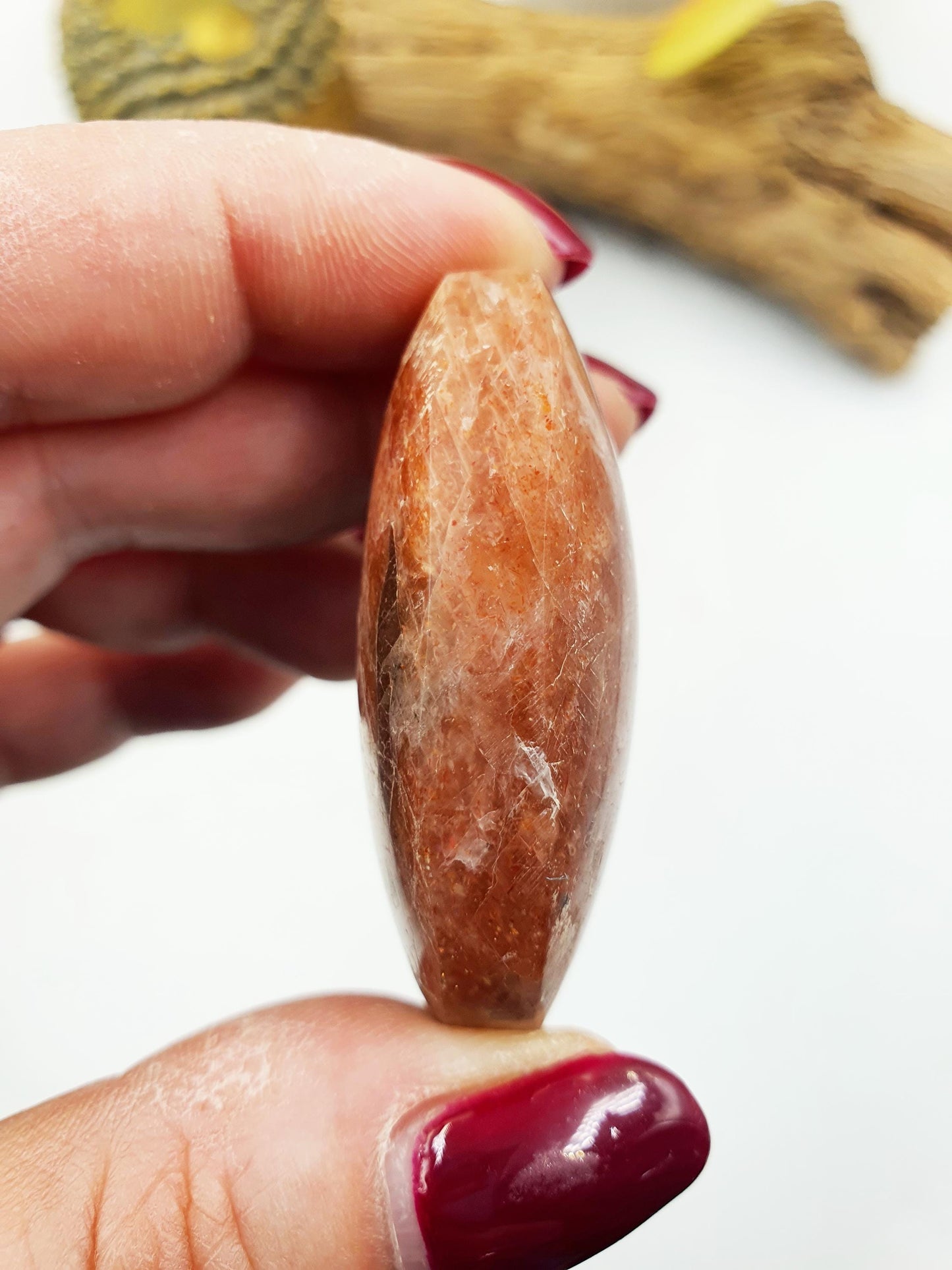 High Grade Super Flashy Sunstone Palm / Sunstone Palm Stone / Sunstone Palm / Meditation Palm / Reiki Crystal Palm - 40g