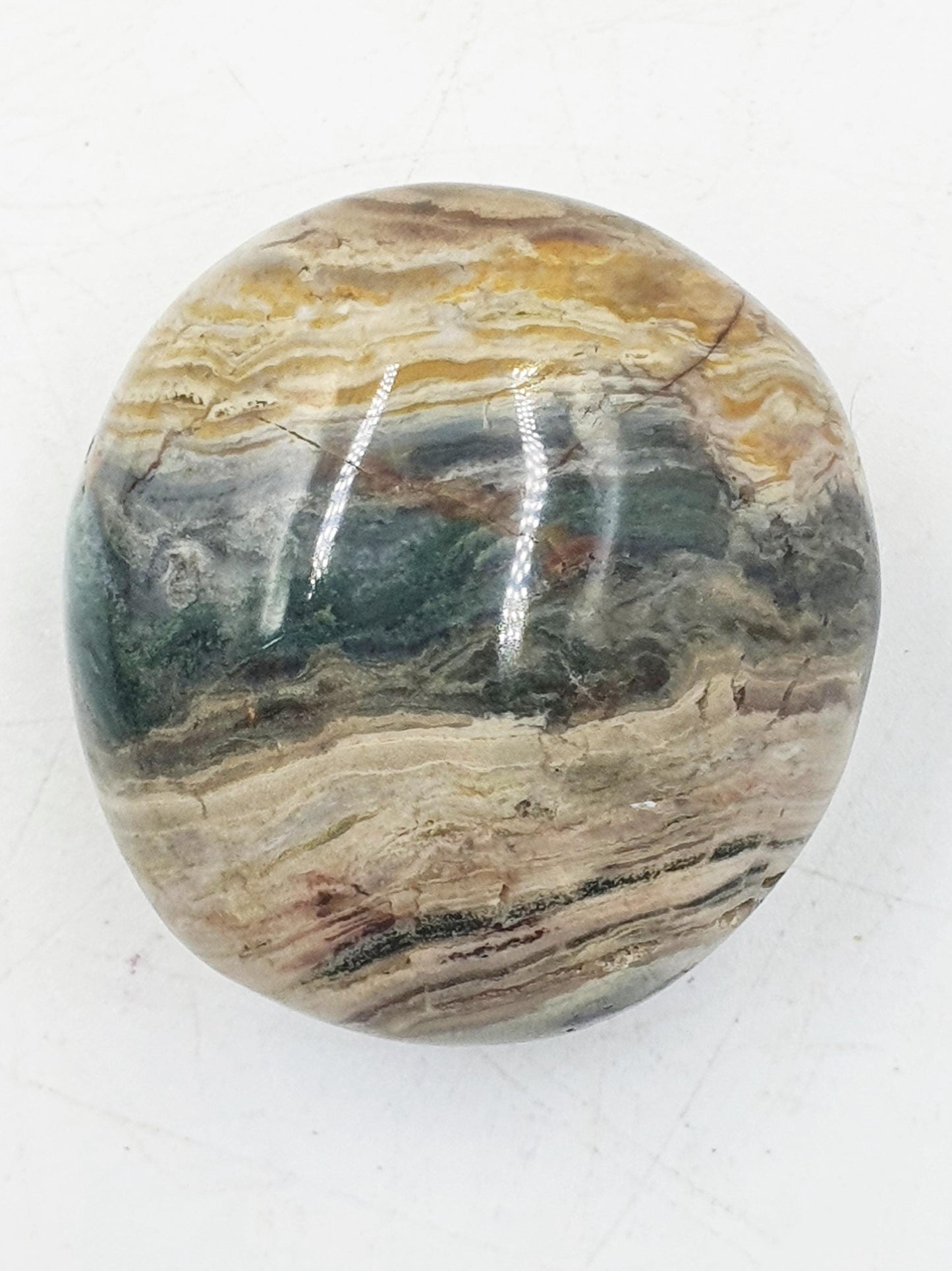 Ocean Jasper Palm / Ocean Jasper Palm stone / OJ Palm / Meditation Palm / Reiki Crystal Palm - 70g
