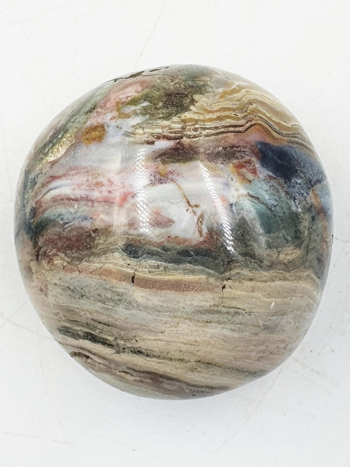 Ocean Jasper Palm / Ocean Jasper Palm stone / OJ Palm / Meditation Palm / Reiki Crystal Palm - 70g