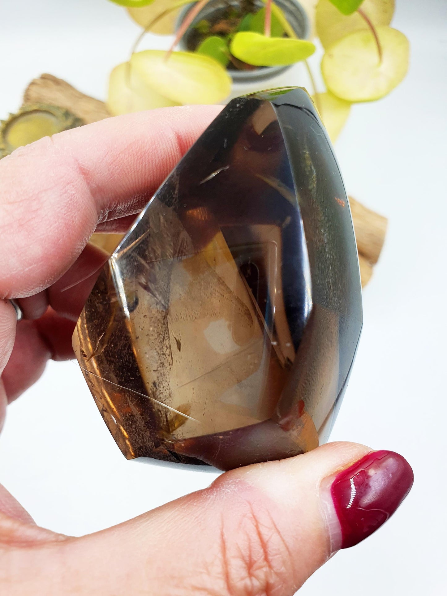 Smoky Quartz Freeform with rainbow / High Grade Smoky Quartz / Smoky Quartz Crystal Freeform / Smoky Quartz Chunk - 165g