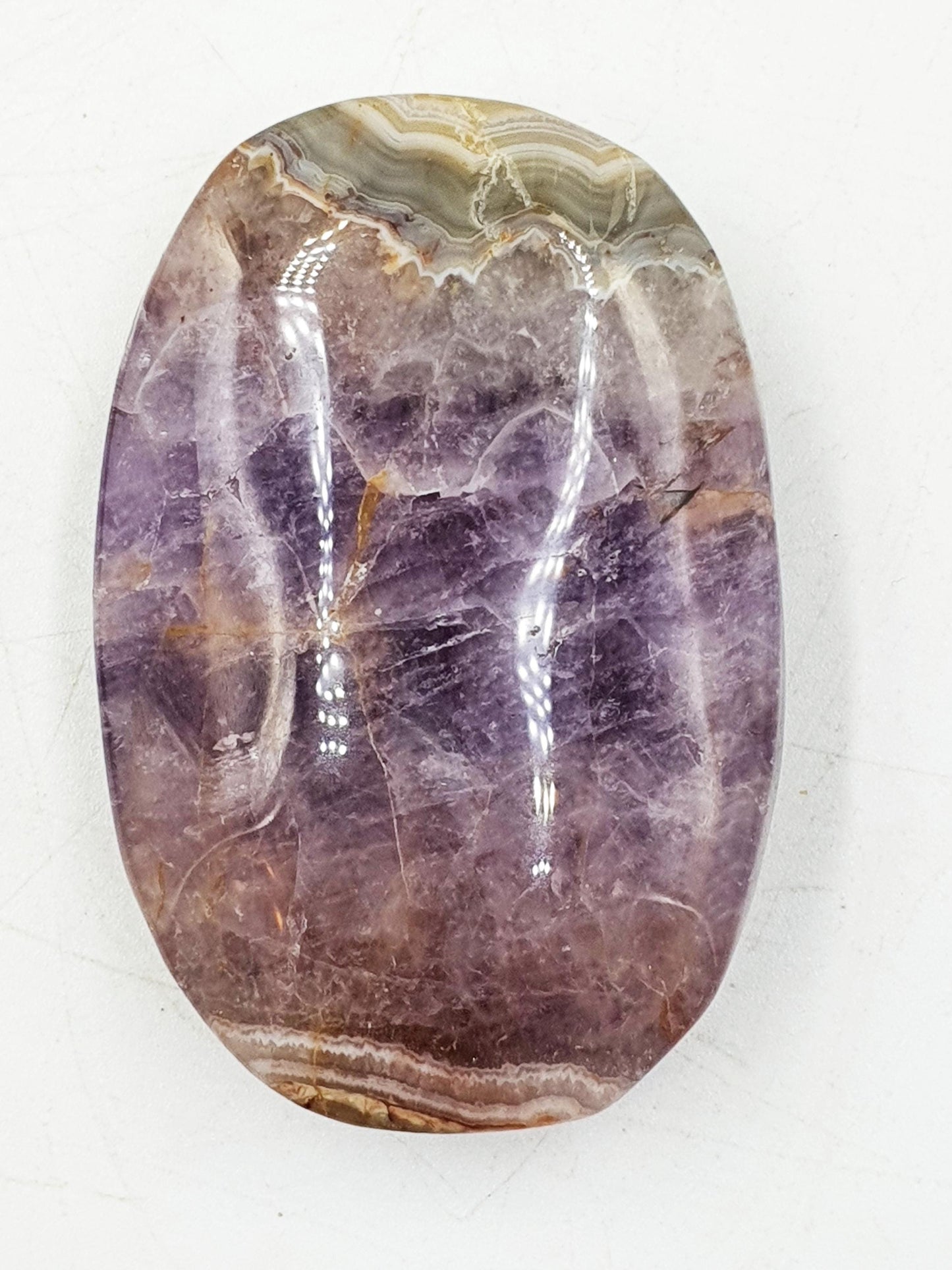 Beautiful Amethyst Agate Palm / Amethyst Agate Palm Stone / Amethyst Palm / Amethyst Agate / Reiki Crystal Palm - 65g
