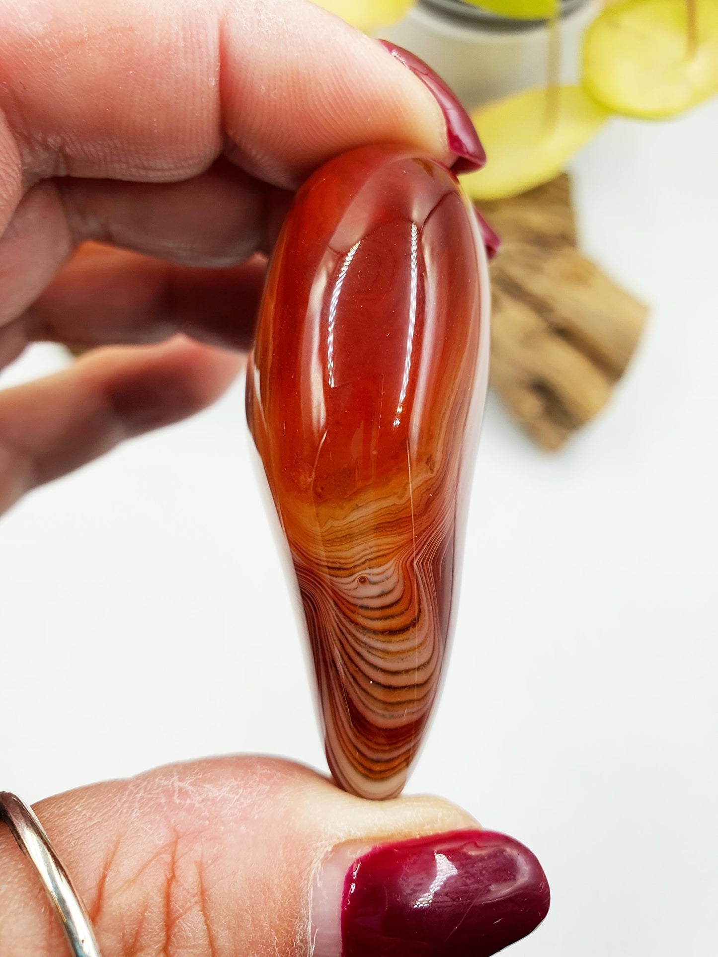 Little Sardonyx Palm / Sardonyx Palm Stone / Healing Palm / Meditation Palm / Reiki Crystal / Banded Palm - 65g