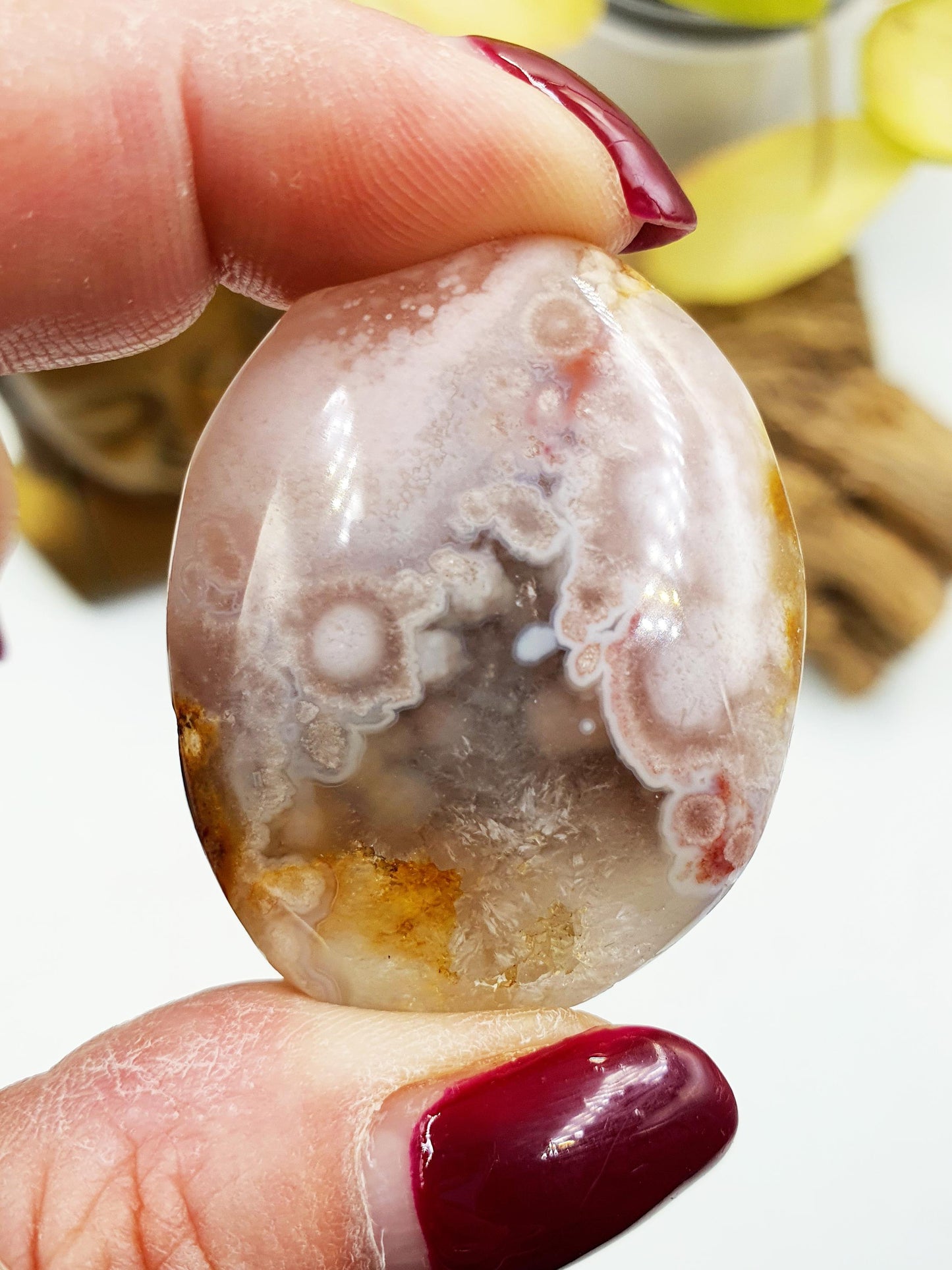 Little Pink Amethyst Palm / Pink Amethyst Palm Stone / Pocket Crystal / Meditation Palm / Reiki Crystal Palm - 25g