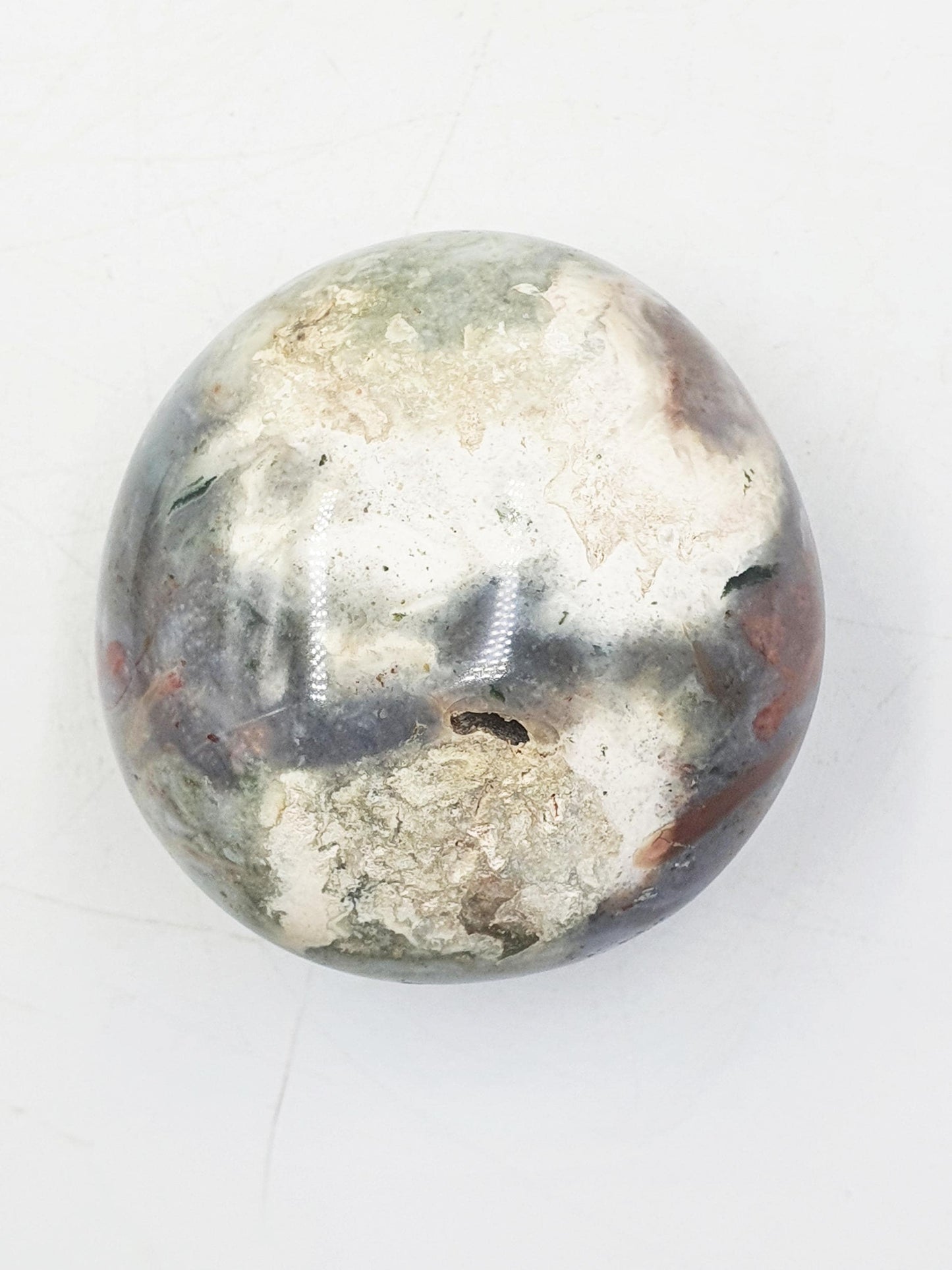 Beautiful Colourful Ocean Jasper Palm / Ocean Jasper Palm stone / OJ Palm / Pocket Crystal / Meditation Palm / Reiki Crystal Palm - 130g