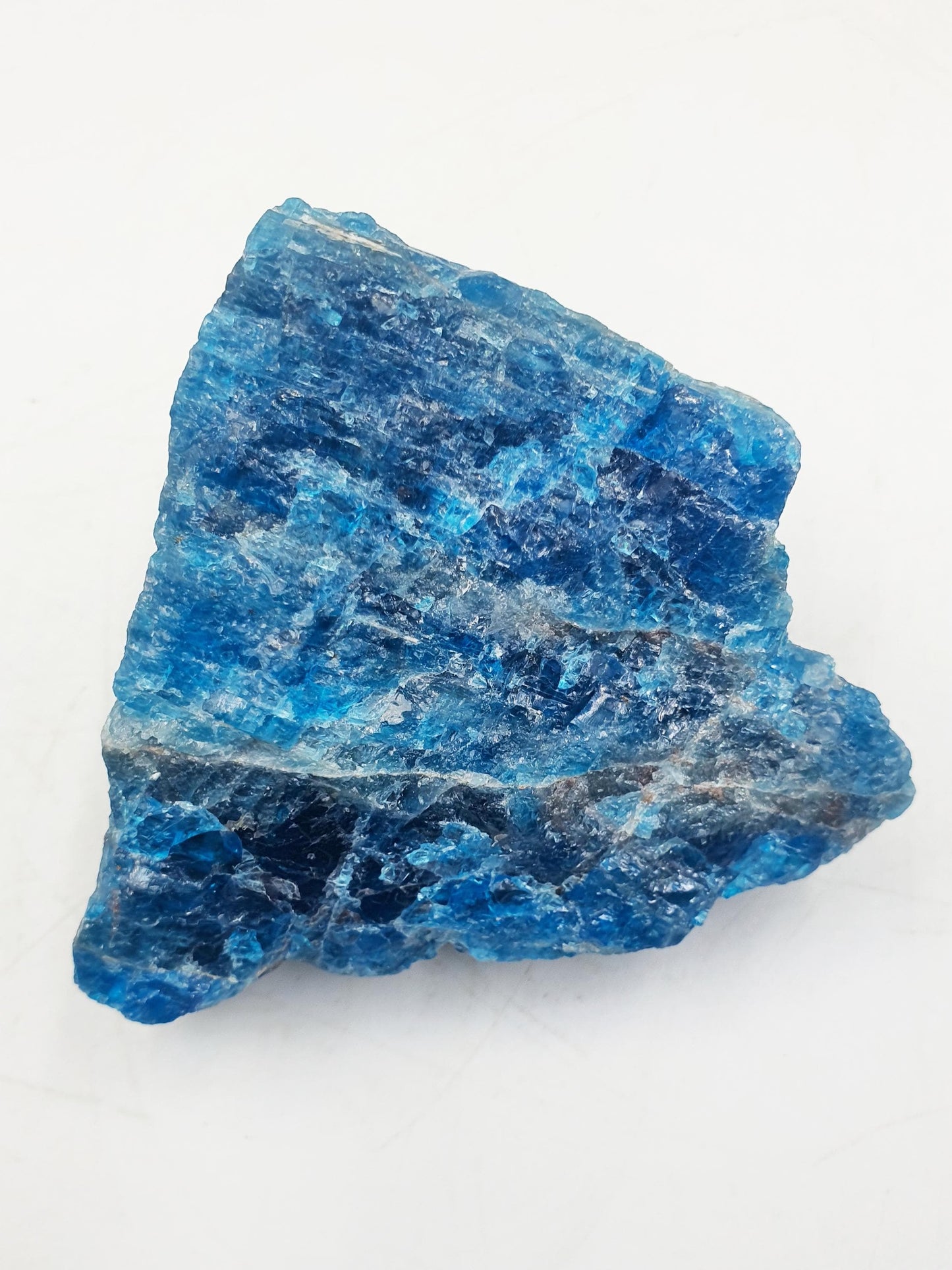 Flashy Raw Blue Apatite / Rough Blue Apatite Specimen / Natural Blue Apatite / Raw Crystal Chunk - 135g